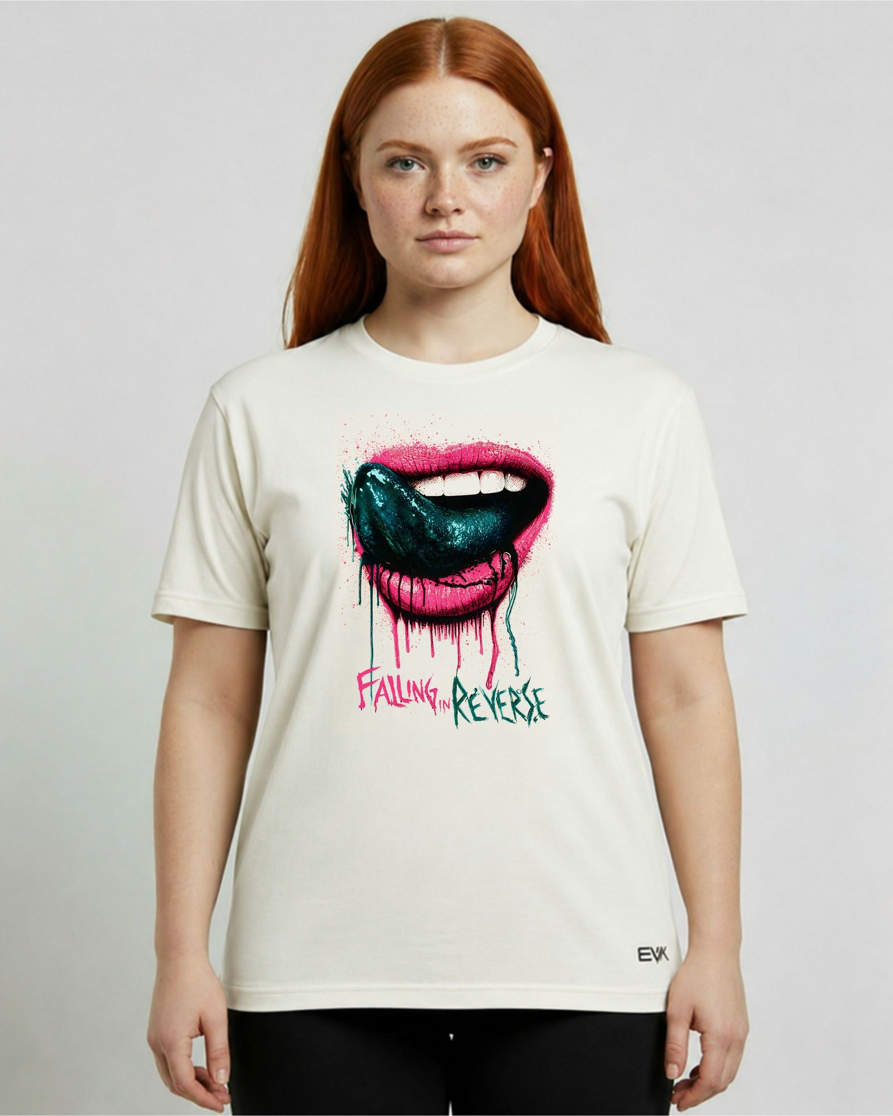 Camiseta Off-White Falling in Reverse – Lips
