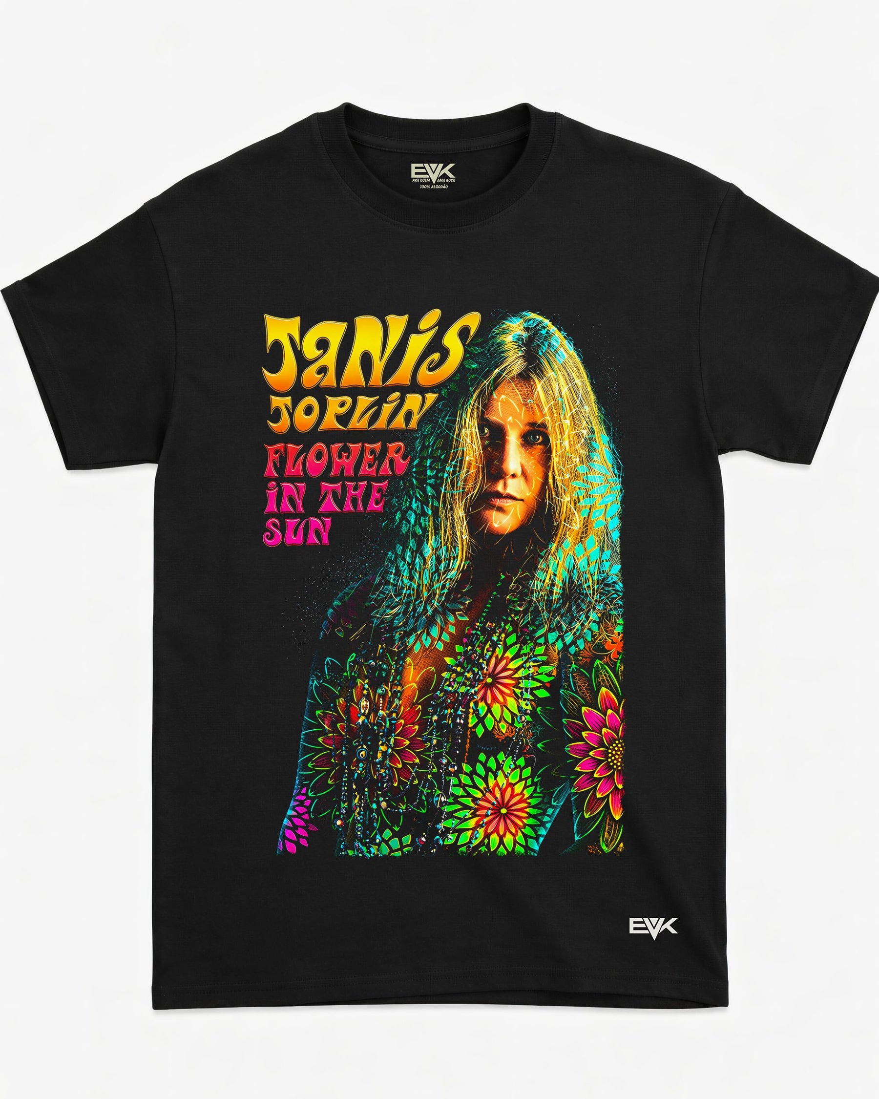 Camiseta Janis Joplin – Flower in the Sun