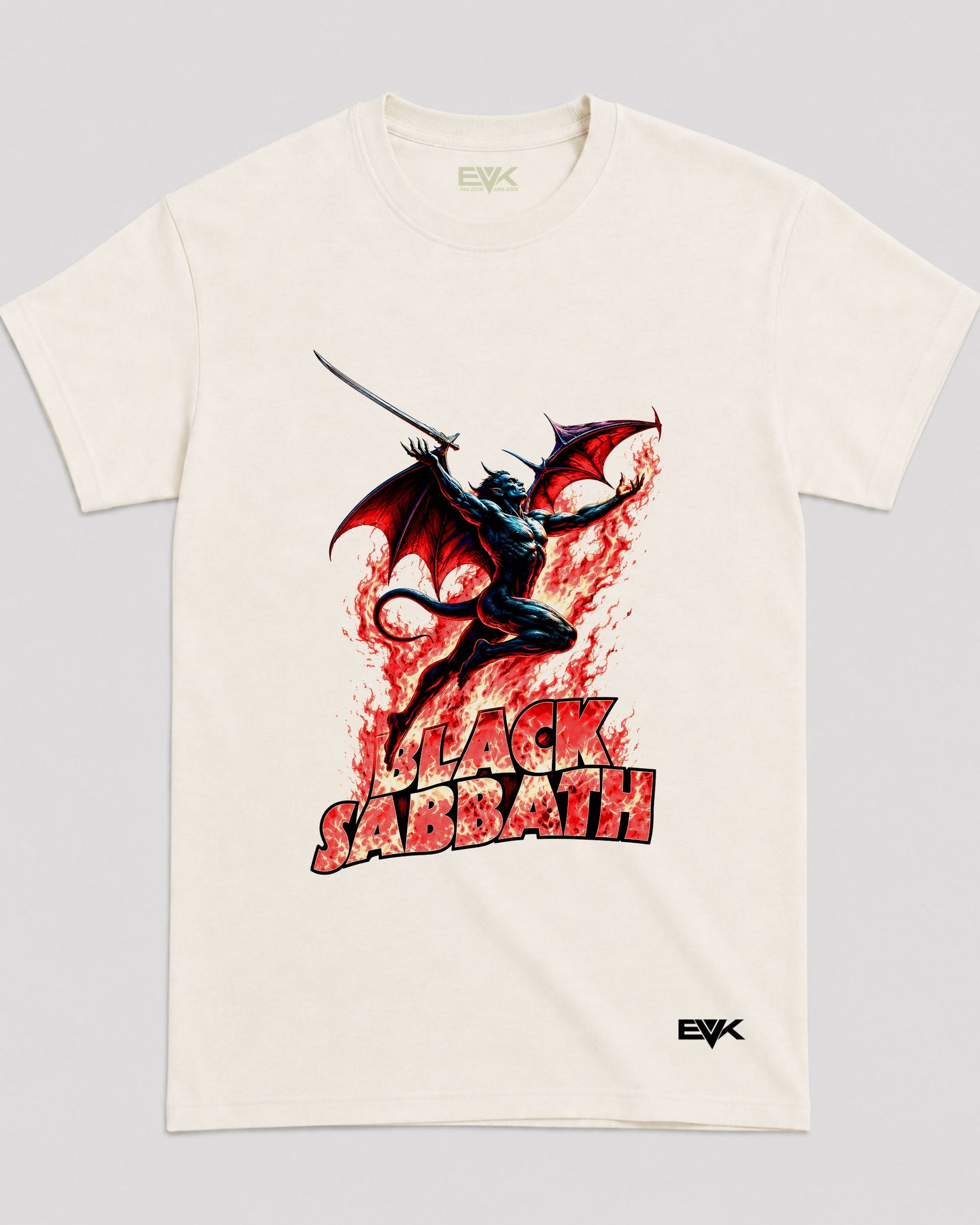 Camiseta Off-White Black Sabbath – Burning Demon