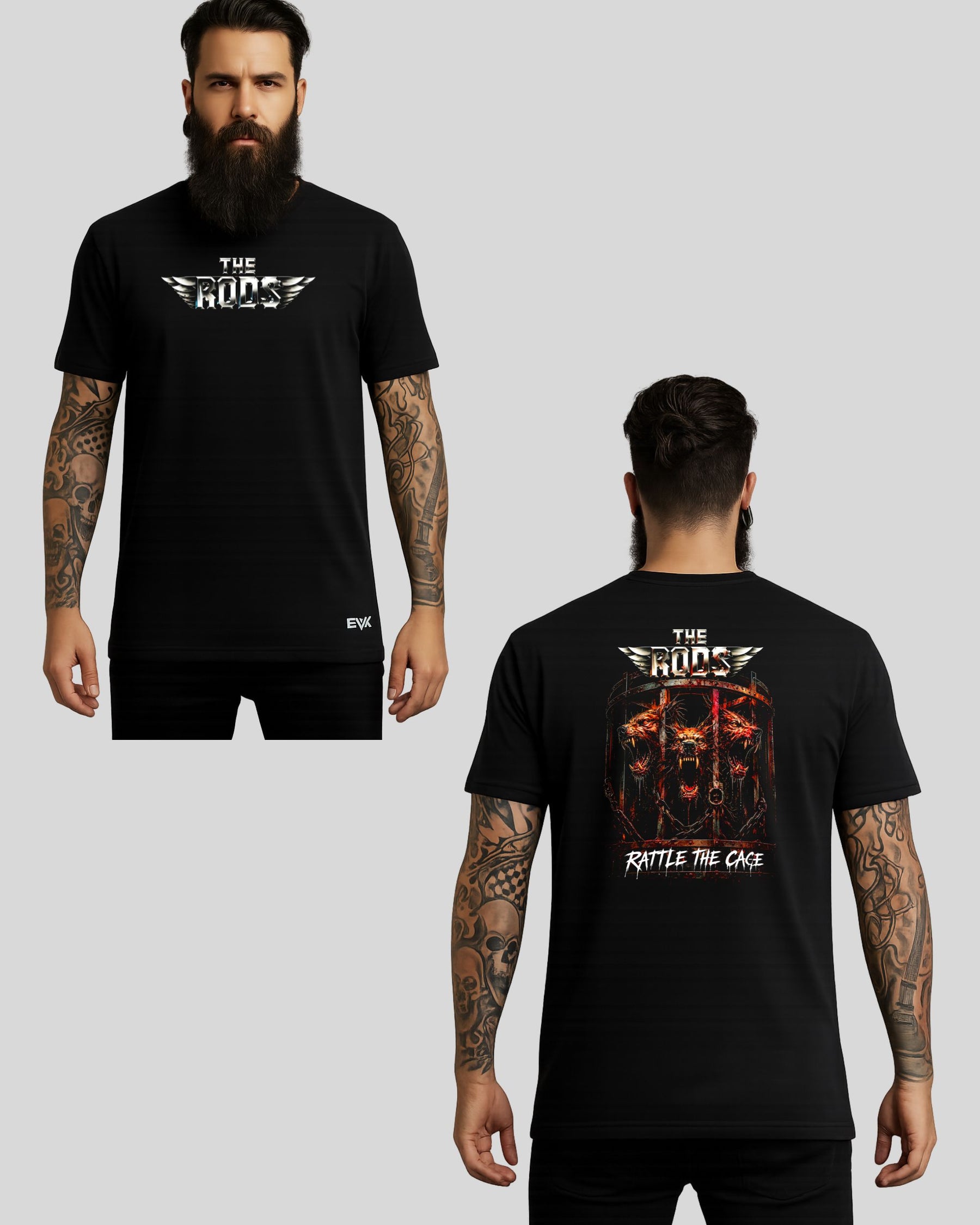 Camiseta Frente e Costas The Rods – Rattle The Cage