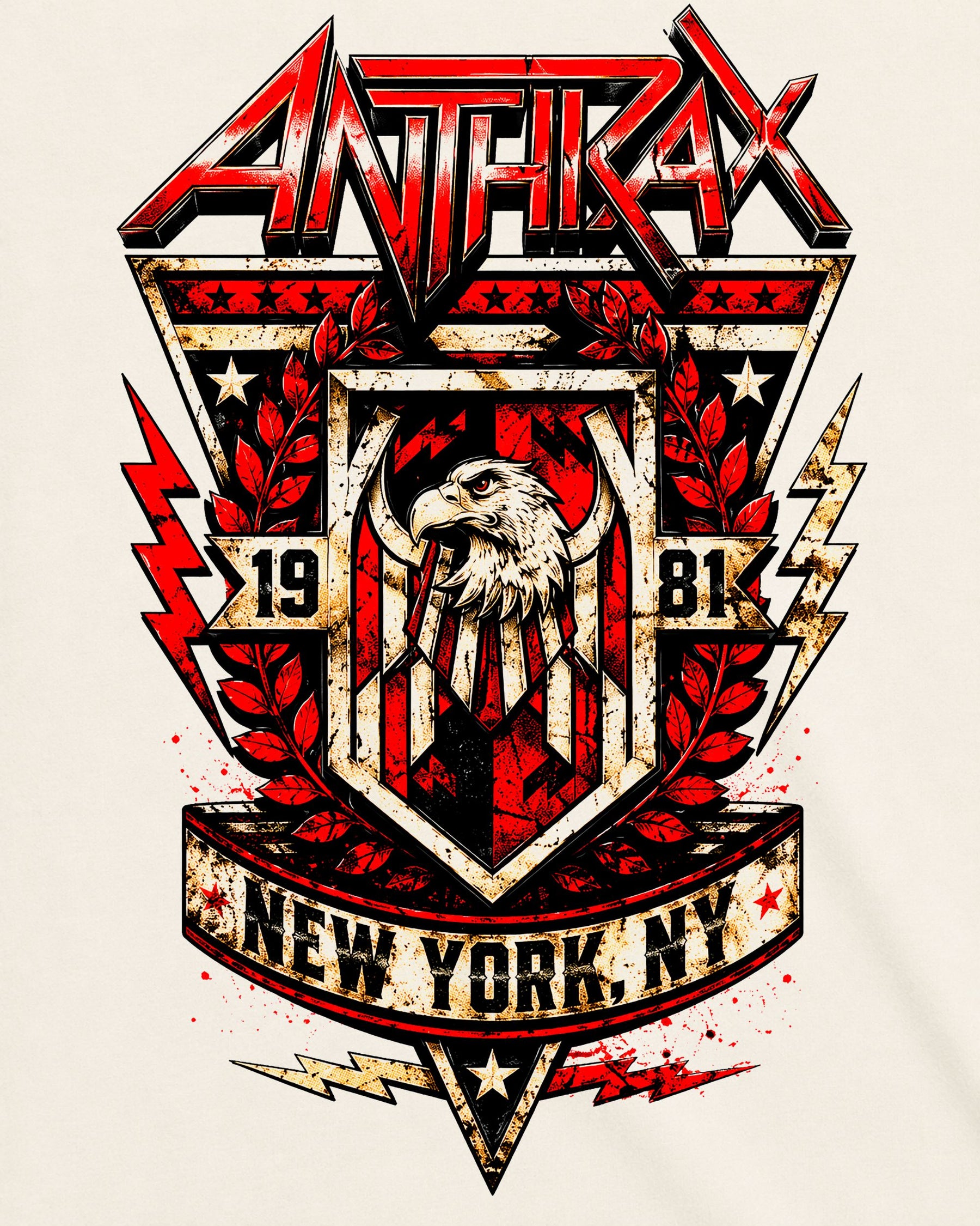 Camiseta Off-White Anthrax – NYC Metal Shield