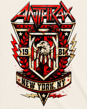 Camiseta Off-White Anthrax – NYC Metal Shield
