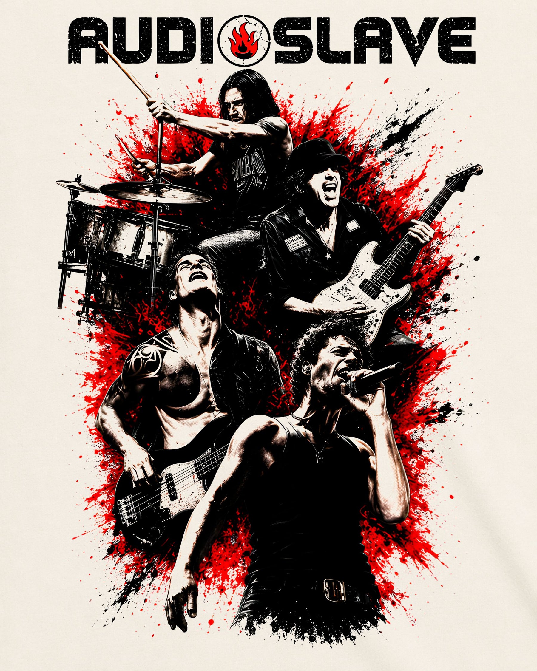 Camiseta Off-White Audioslave – Live in Cuba