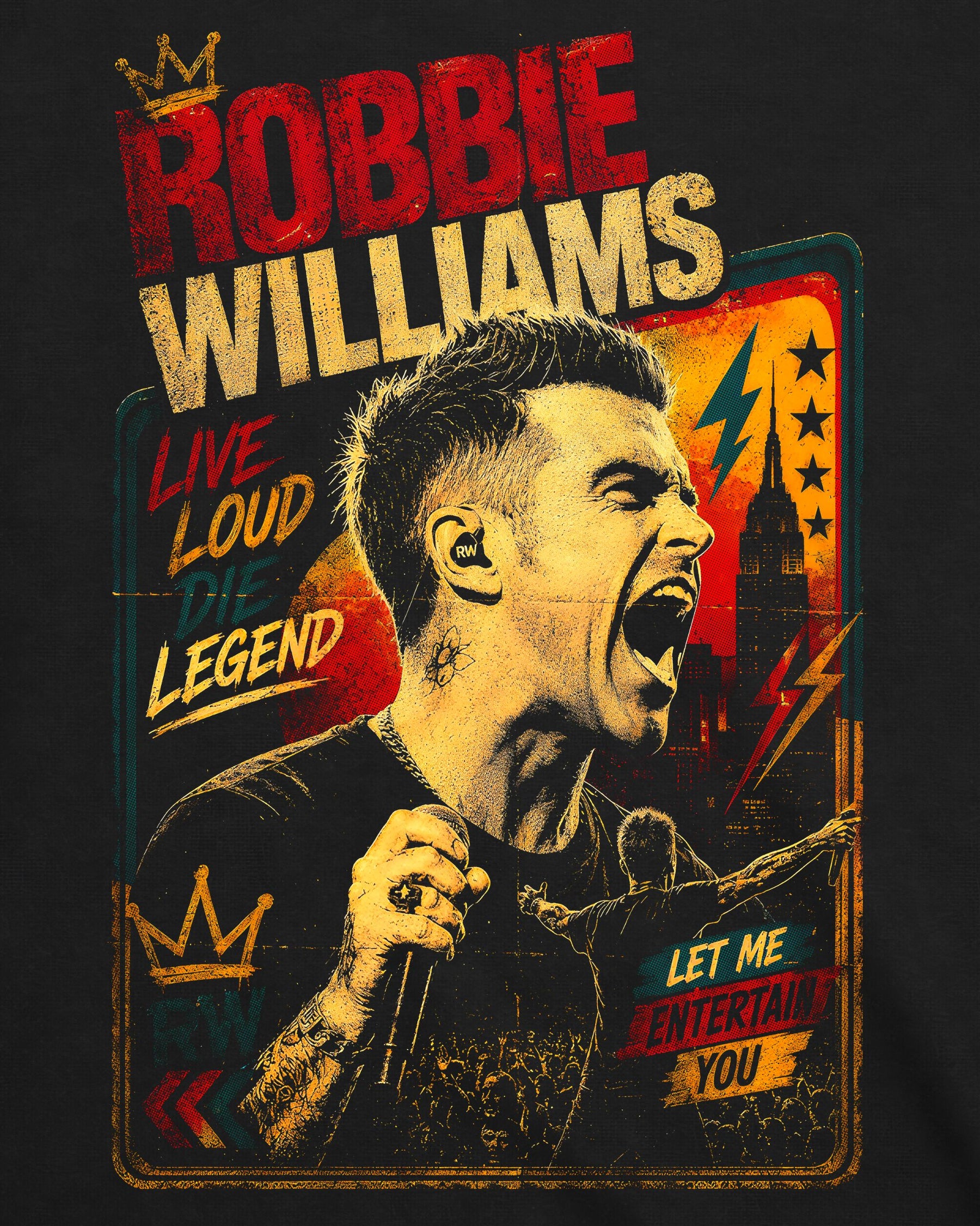 Camiseta Robbie Williams – Let Me Entertain You Vintage