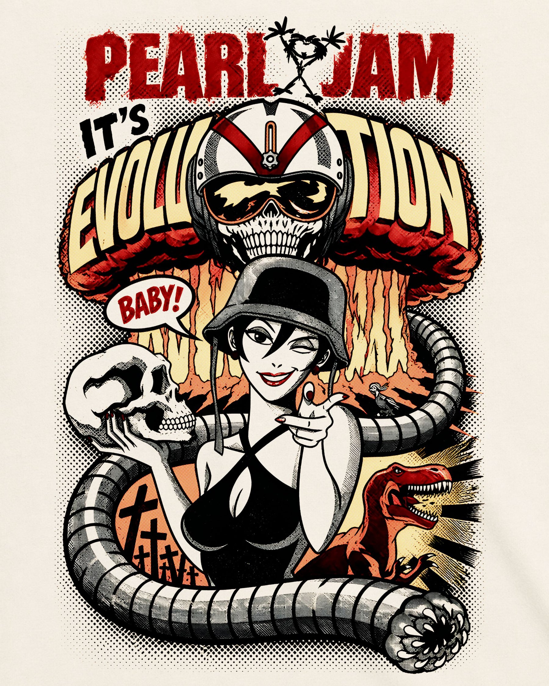 Camiseta Off-White Pearl Jam – It's Evolution Baby