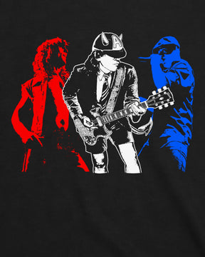 Camiseta AC/DC – Ilustração Estilizada dos Integrantes