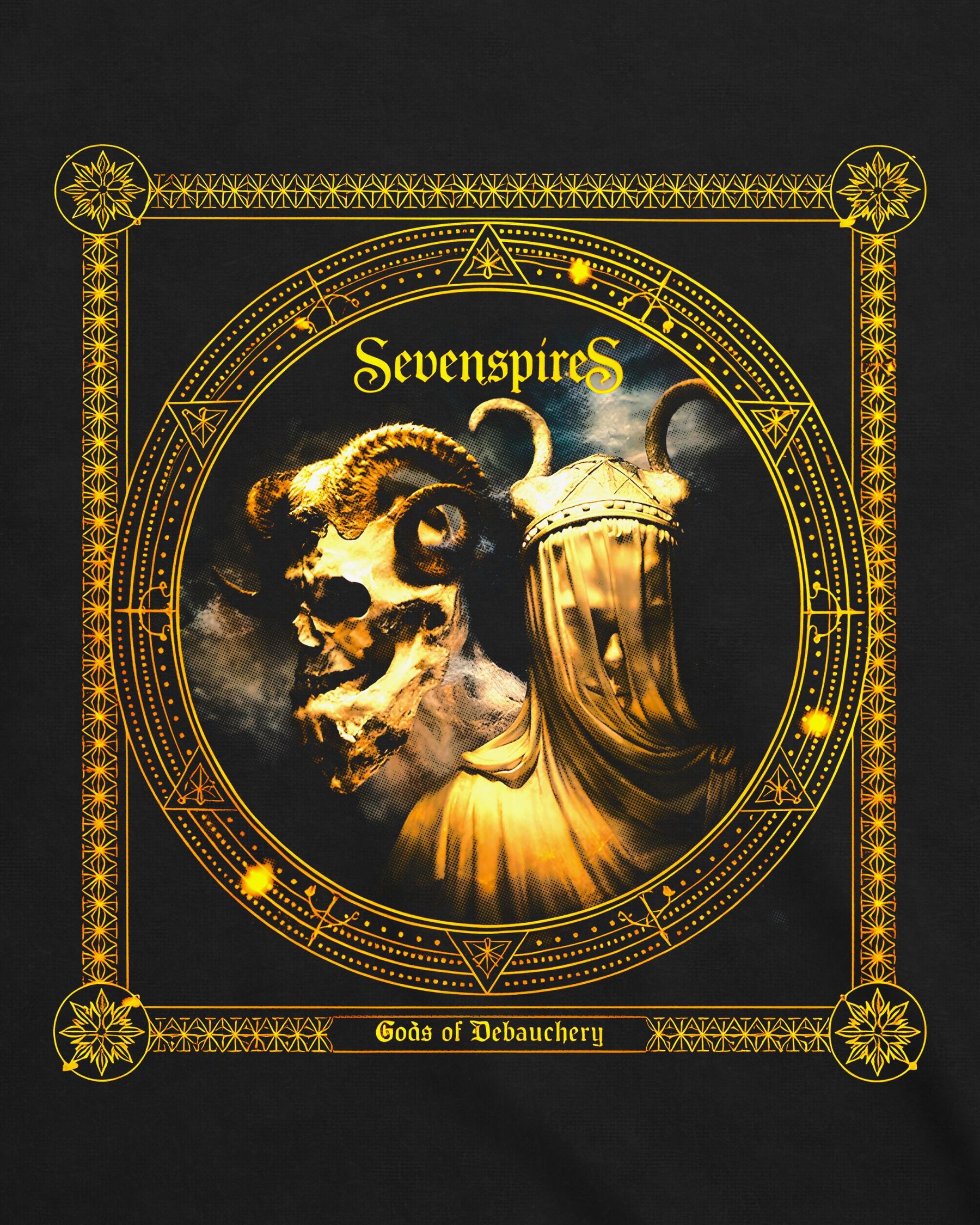 Camiseta Seven Spires – Gods of Debauchery