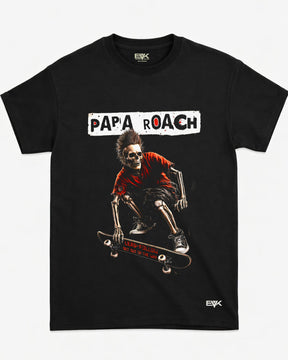 Camiseta Papa Roach – Skateboard Skeleton