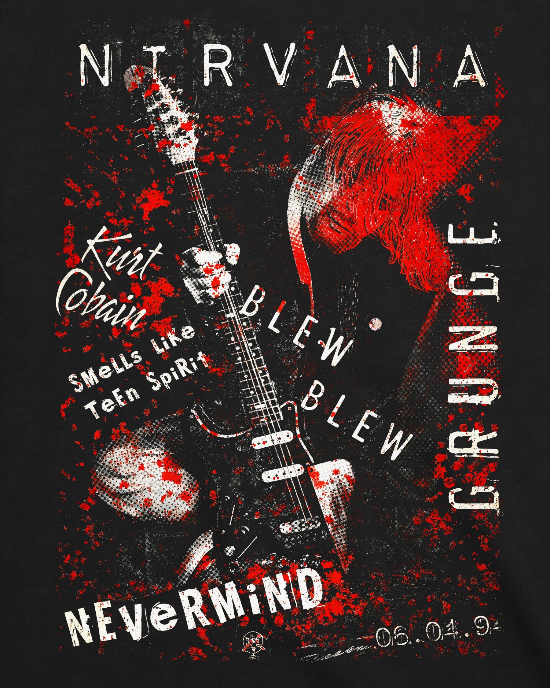 Camiseta Nirvana – Art Grunge – Nevermind