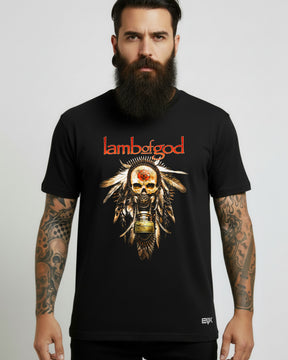 Camiseta Lamb of God - Native Skull