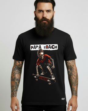 Camiseta Papa Roach – Skateboard Skeleton