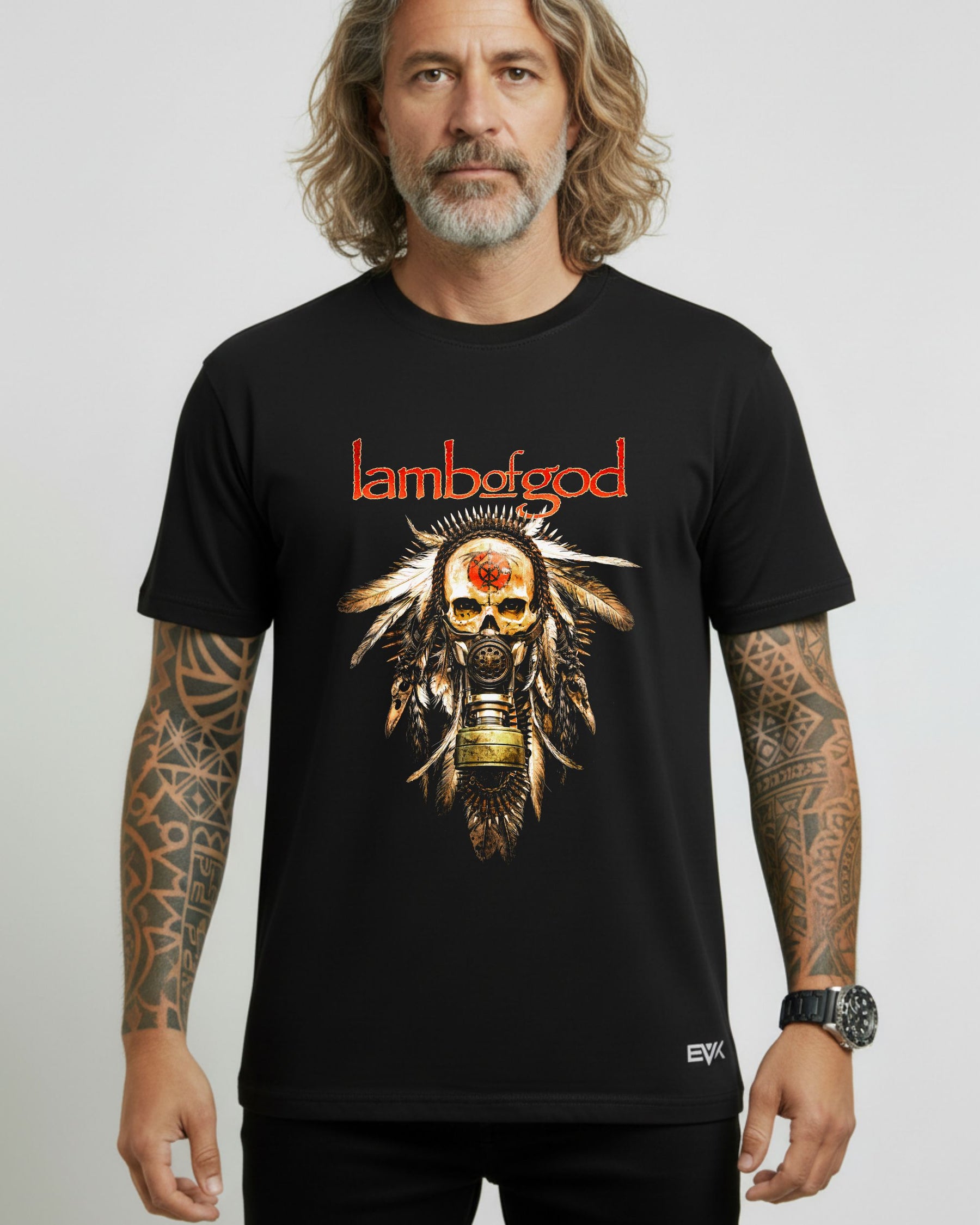 Camiseta Lamb of God - Native Skull