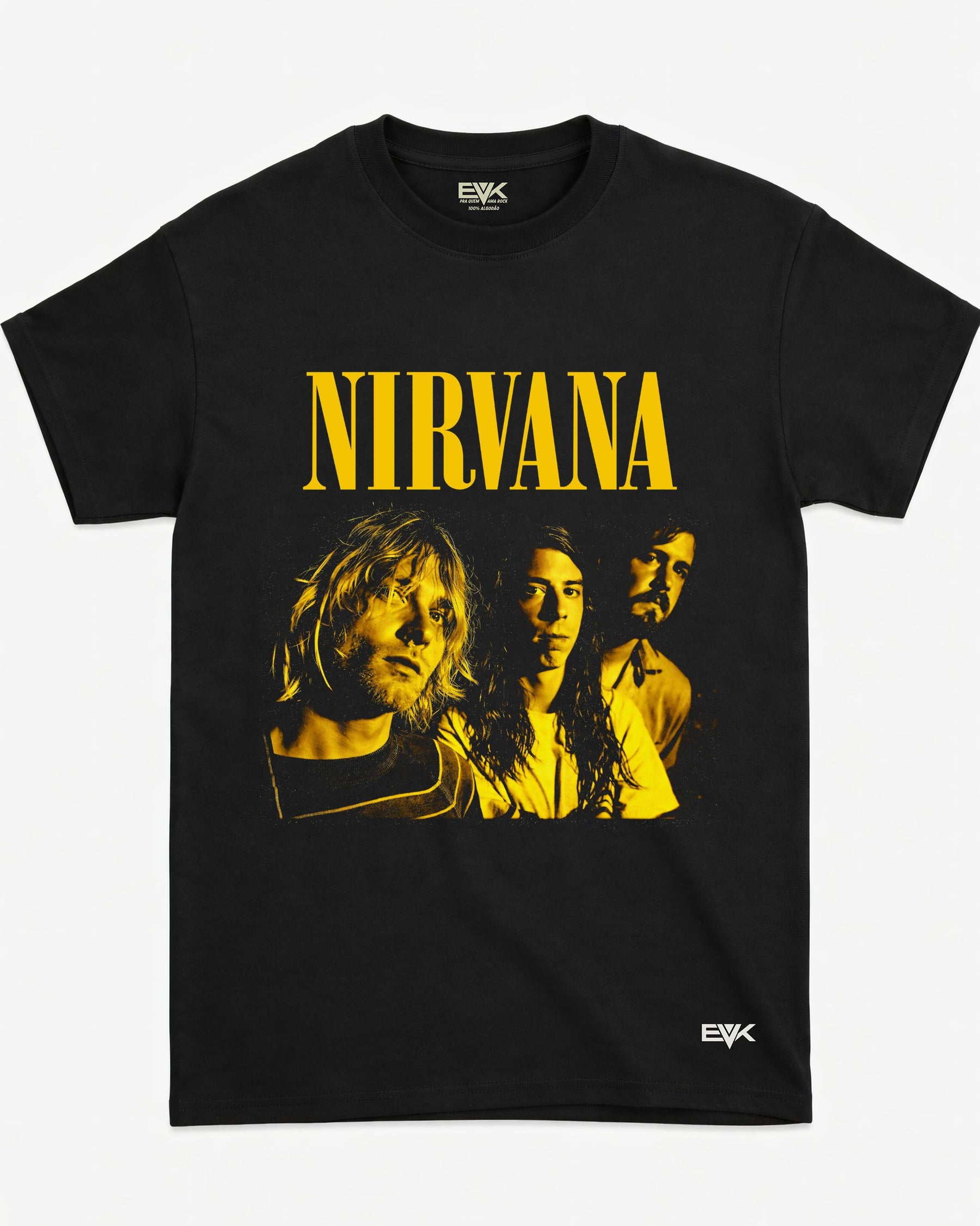 Camiseta Nirvana – Formação Kurt · Dave · Krist