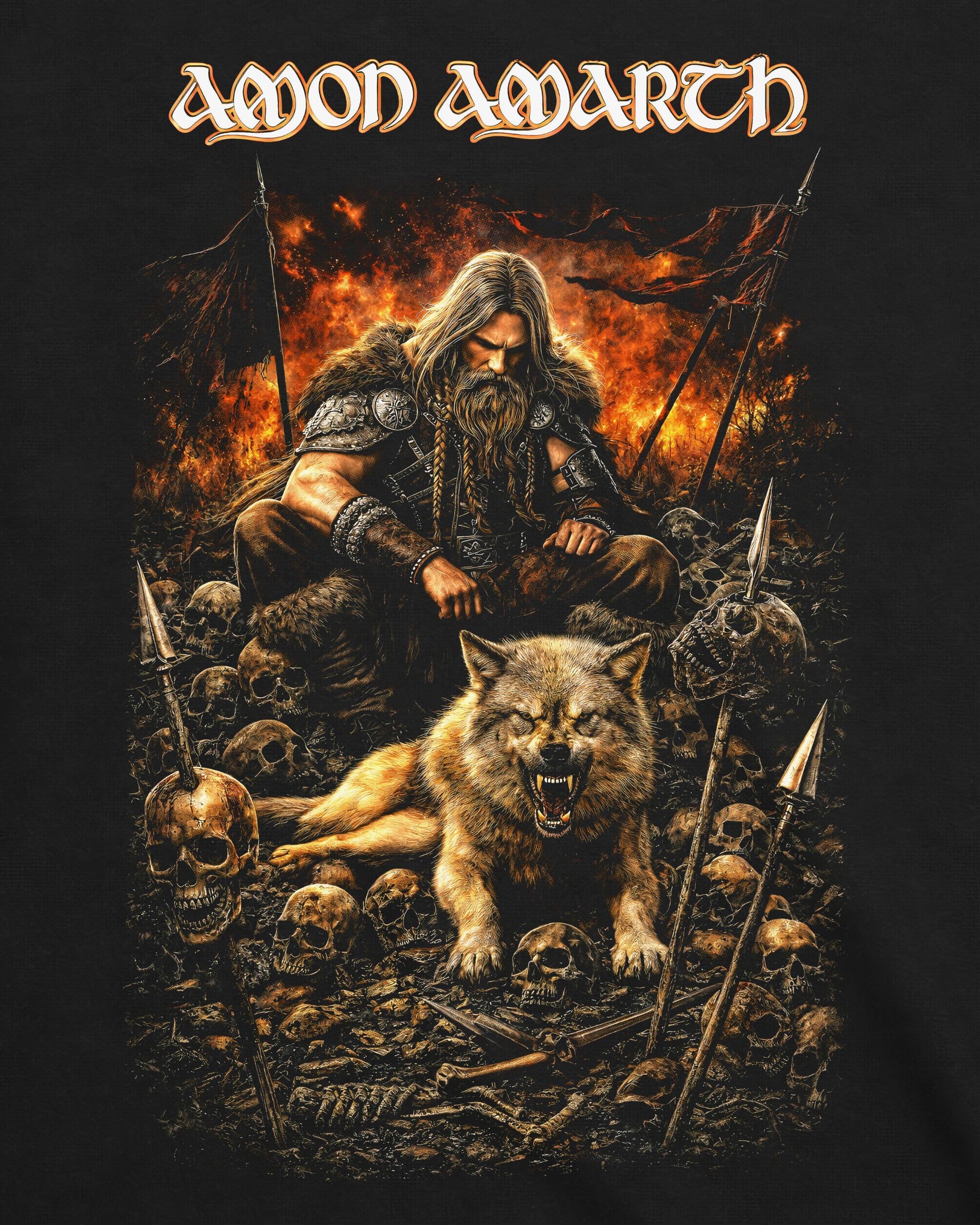 Camiseta Amon Amarth – Thor with Wolf