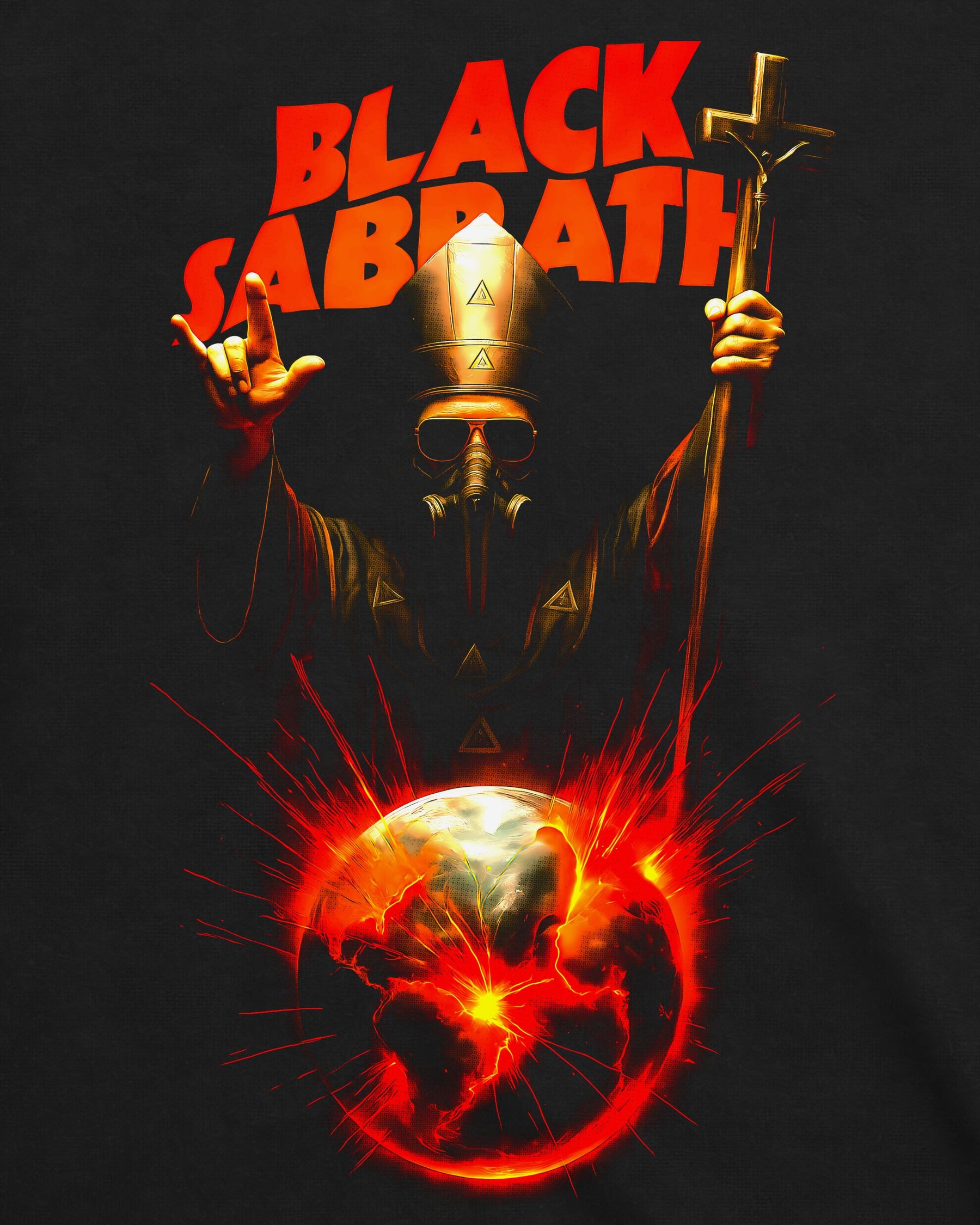 Camiseta Black Sabbath – Pope Gas Mask