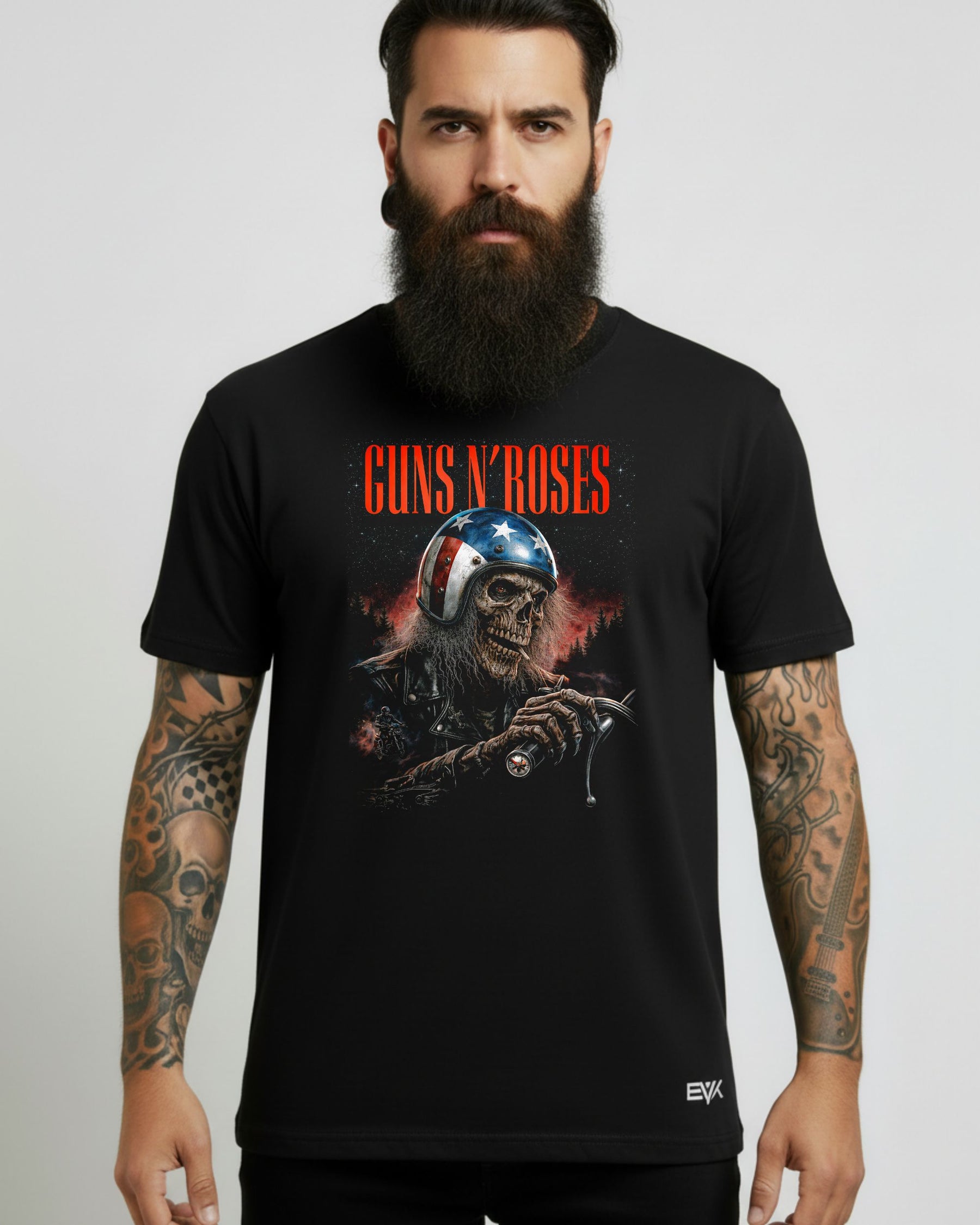 Camiseta Guns N’ Roses – American Motorcycle Skull
