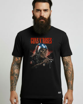 Camiseta Guns N’ Roses – American Motorcycle Skull