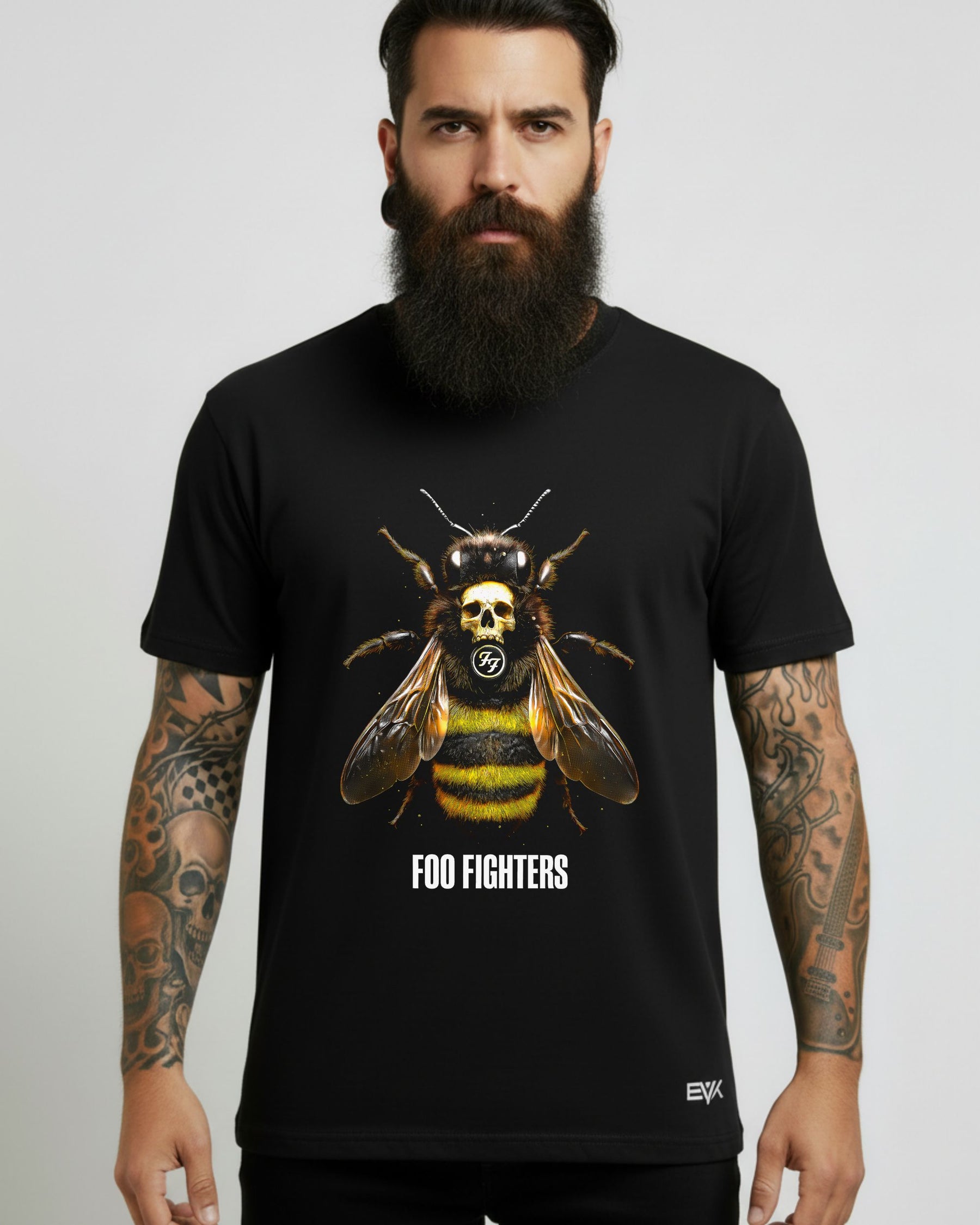 Camiseta Foo Fighters – Bumblebee Skull Poster