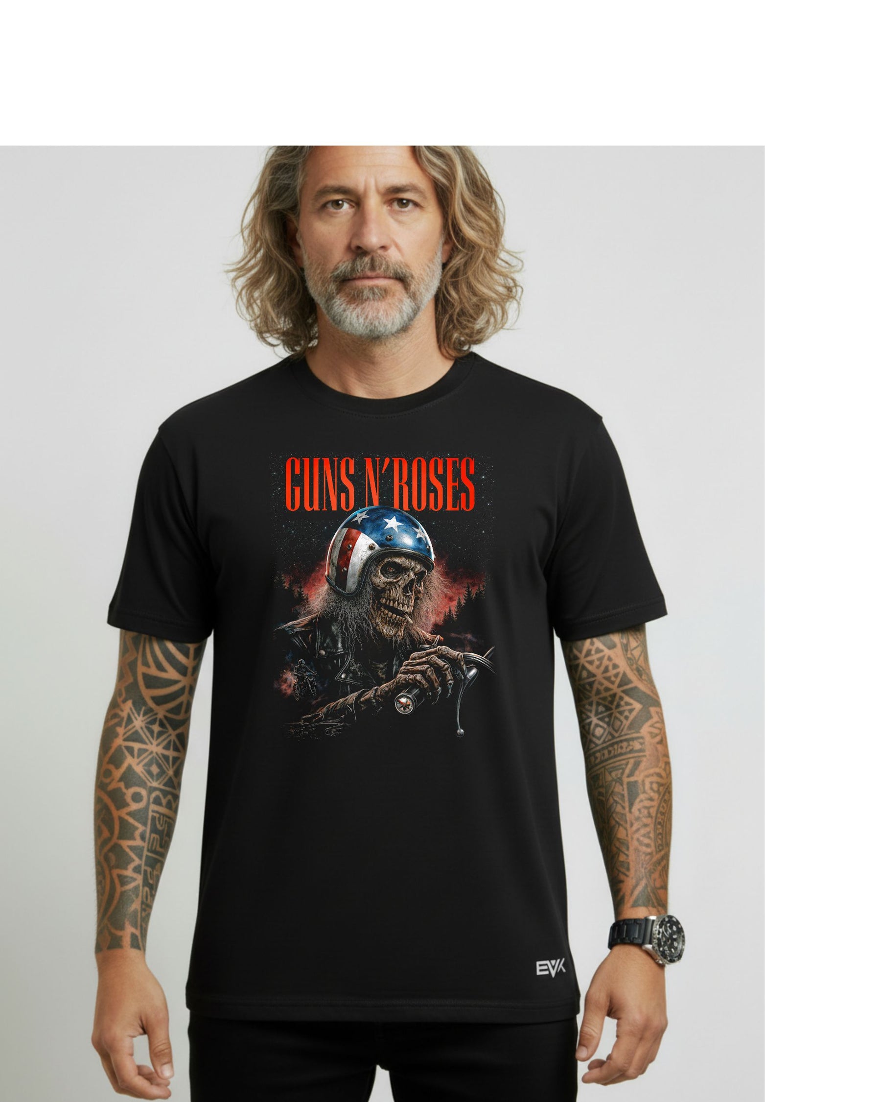 Camiseta Guns N’ Roses – American Motorcycle Skull