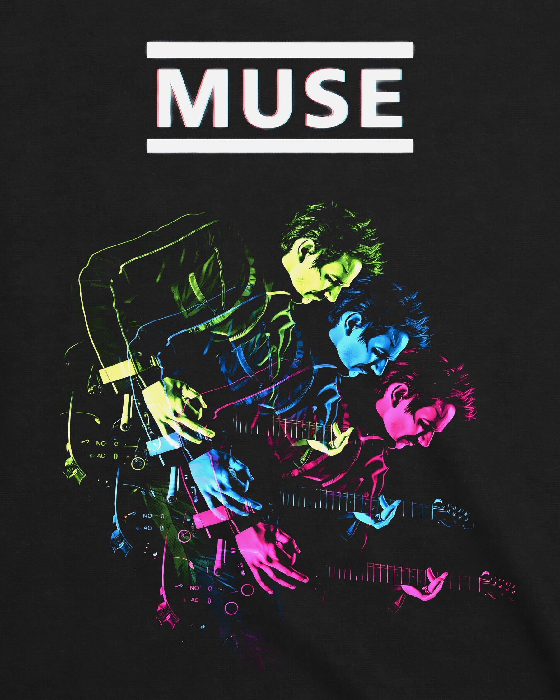 Camiseta Muse – Band Colorful Pop Art