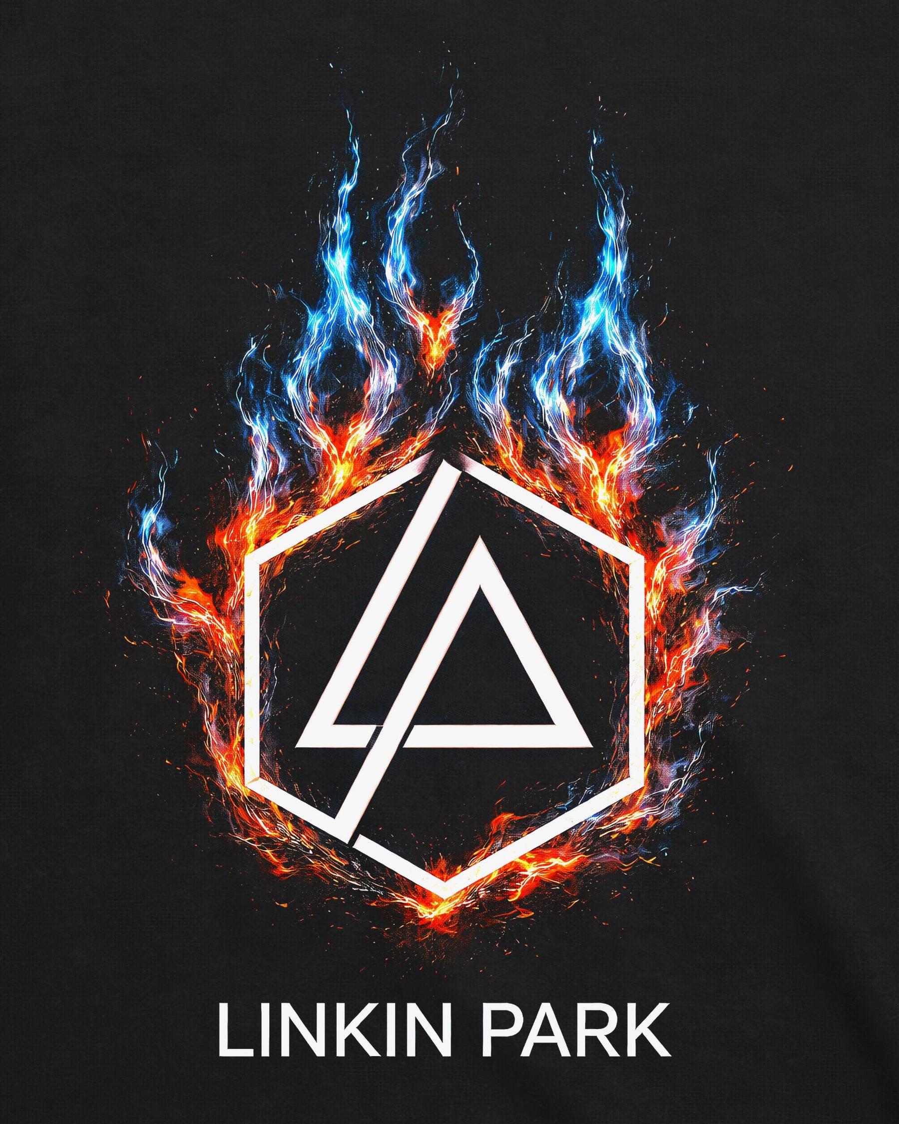 Camiseta Linkin Park – Logo Hexagon Fire