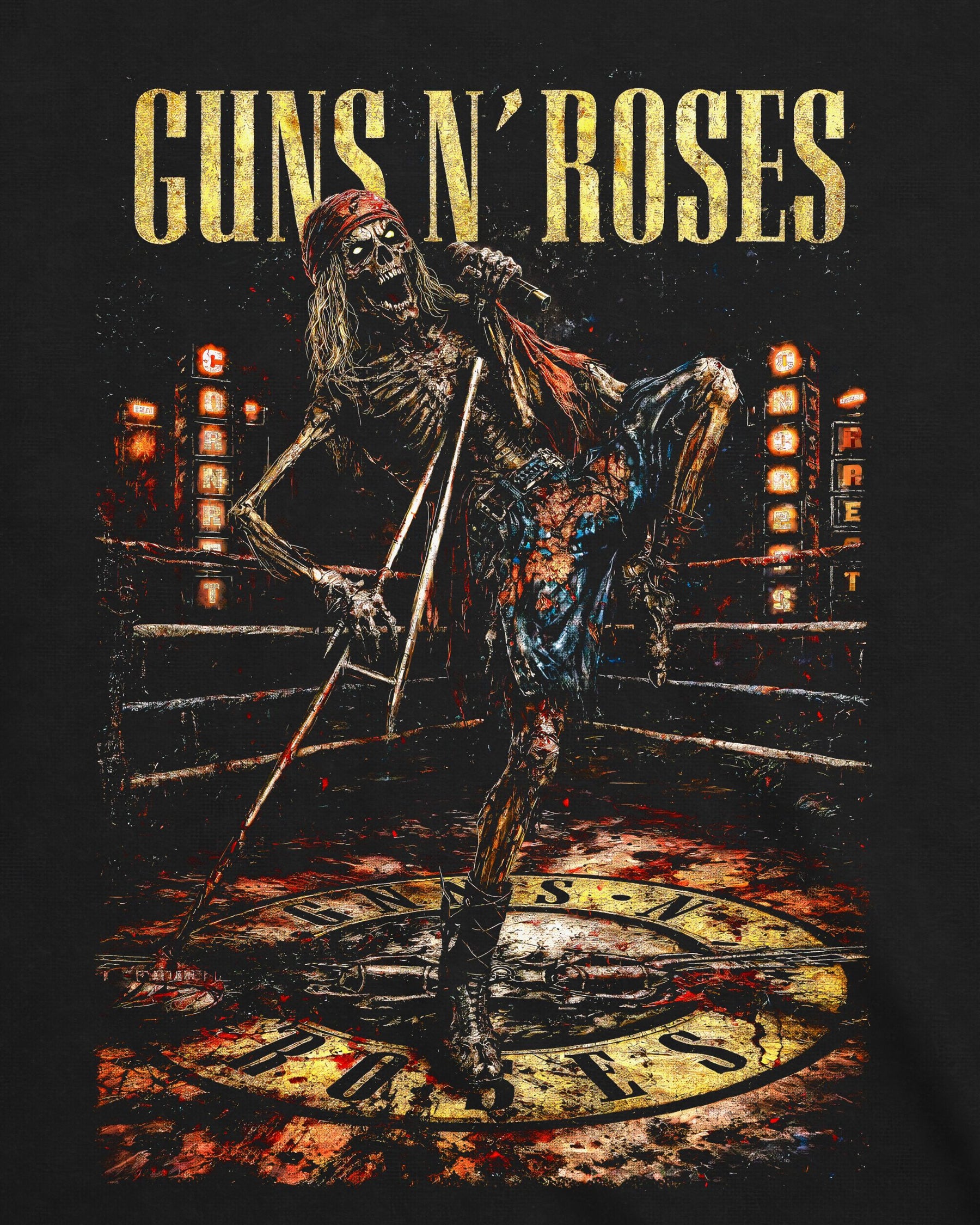 Camiseta Guns N’ Roses – Fight Skull