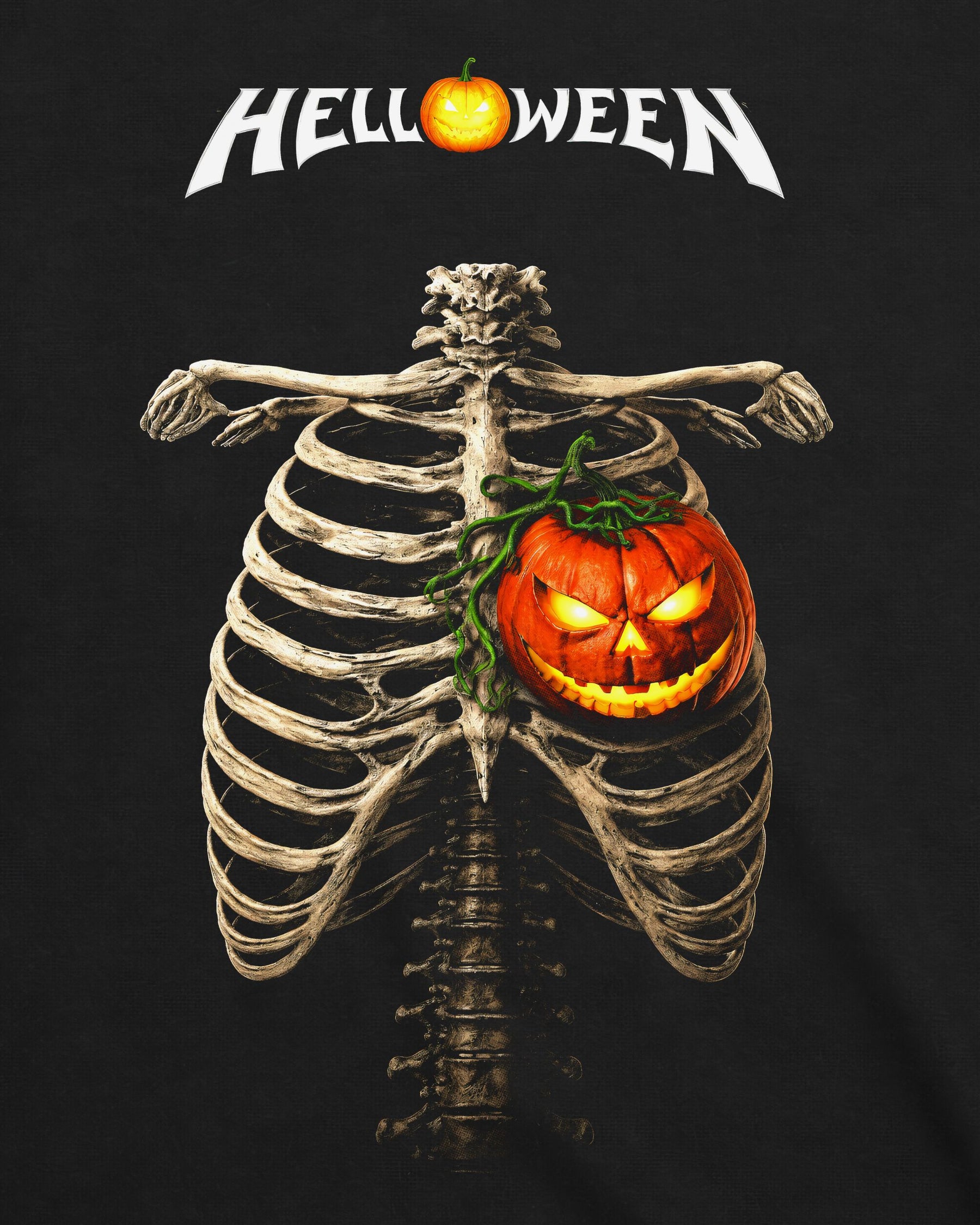 Camiseta Helloween – Pumpkin Ribcage
