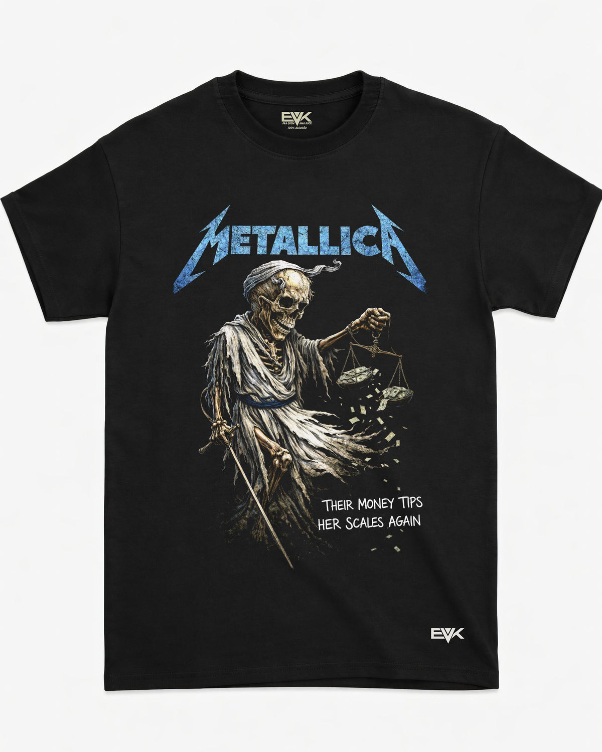 Camiseta Metallica – Their Money Tips Her Scales Again