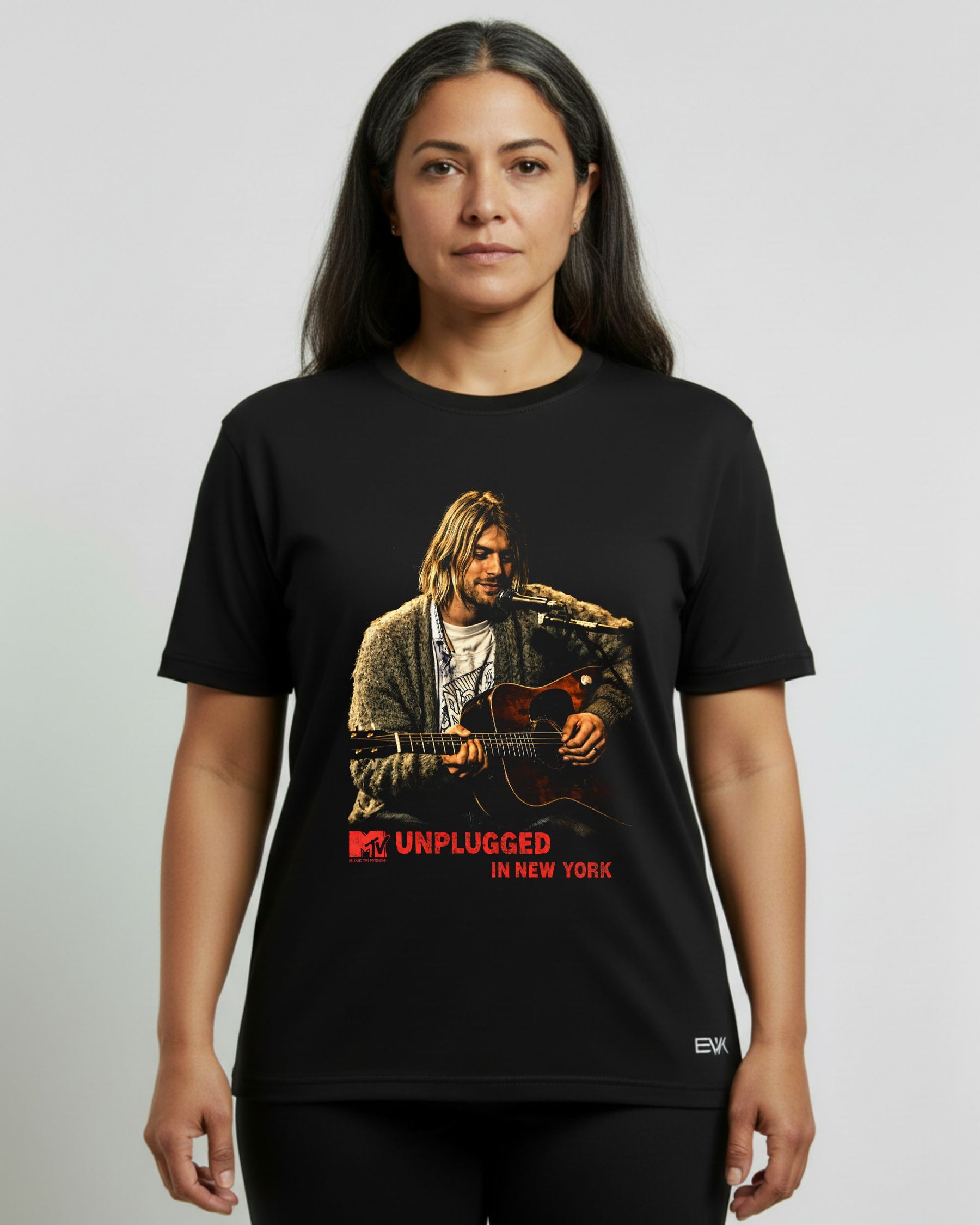 Camiseta Nirvana – Kurt Acoustic Unplugged MTV