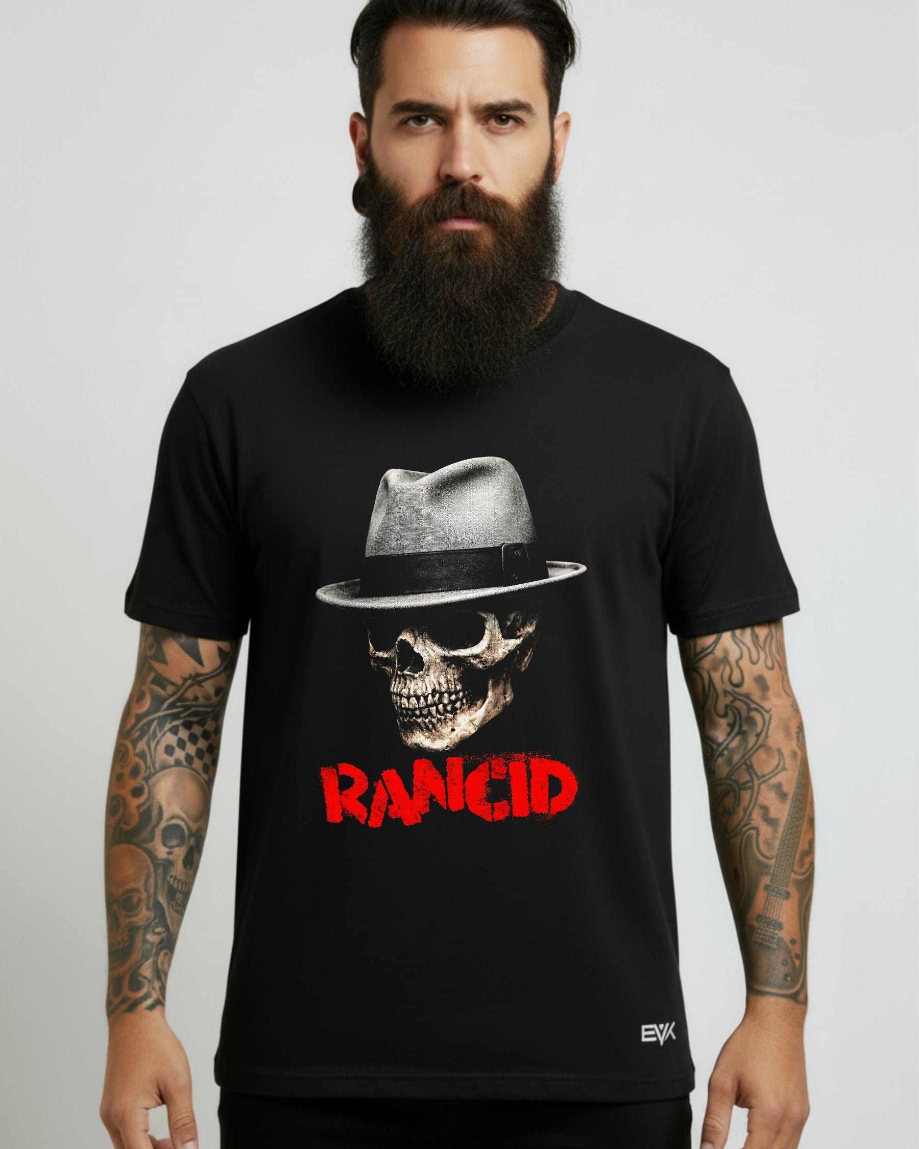 Camiseta Rancid – Skull Fedora Logo