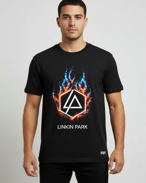 Camiseta Linkin Park – Logo Hexagon Fire