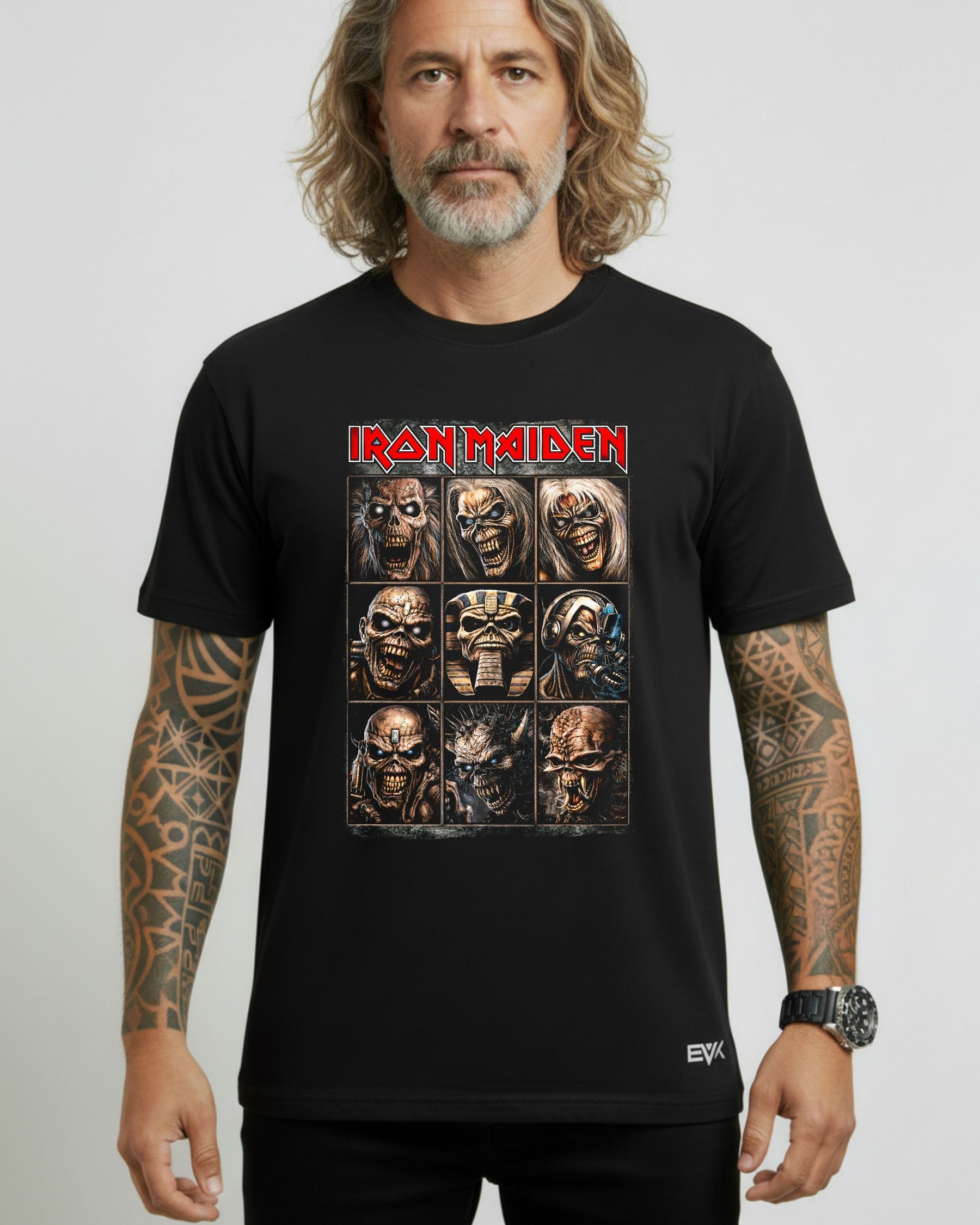 Camiseta Iron Maiden – Mosaico de Eddies