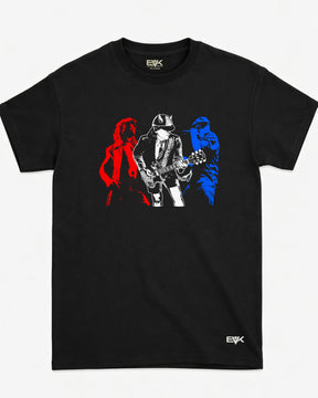 Camiseta AC/DC – Ilustração Estilizada dos Integrantes
