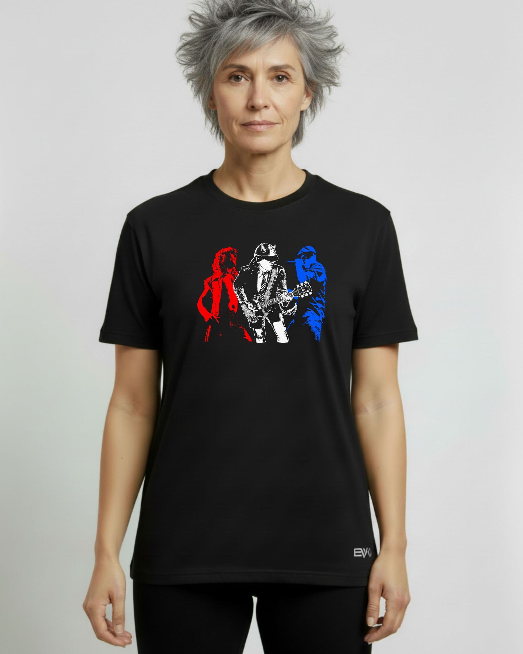 Camiseta AC/DC – Ilustração Estilizada dos Integrantes