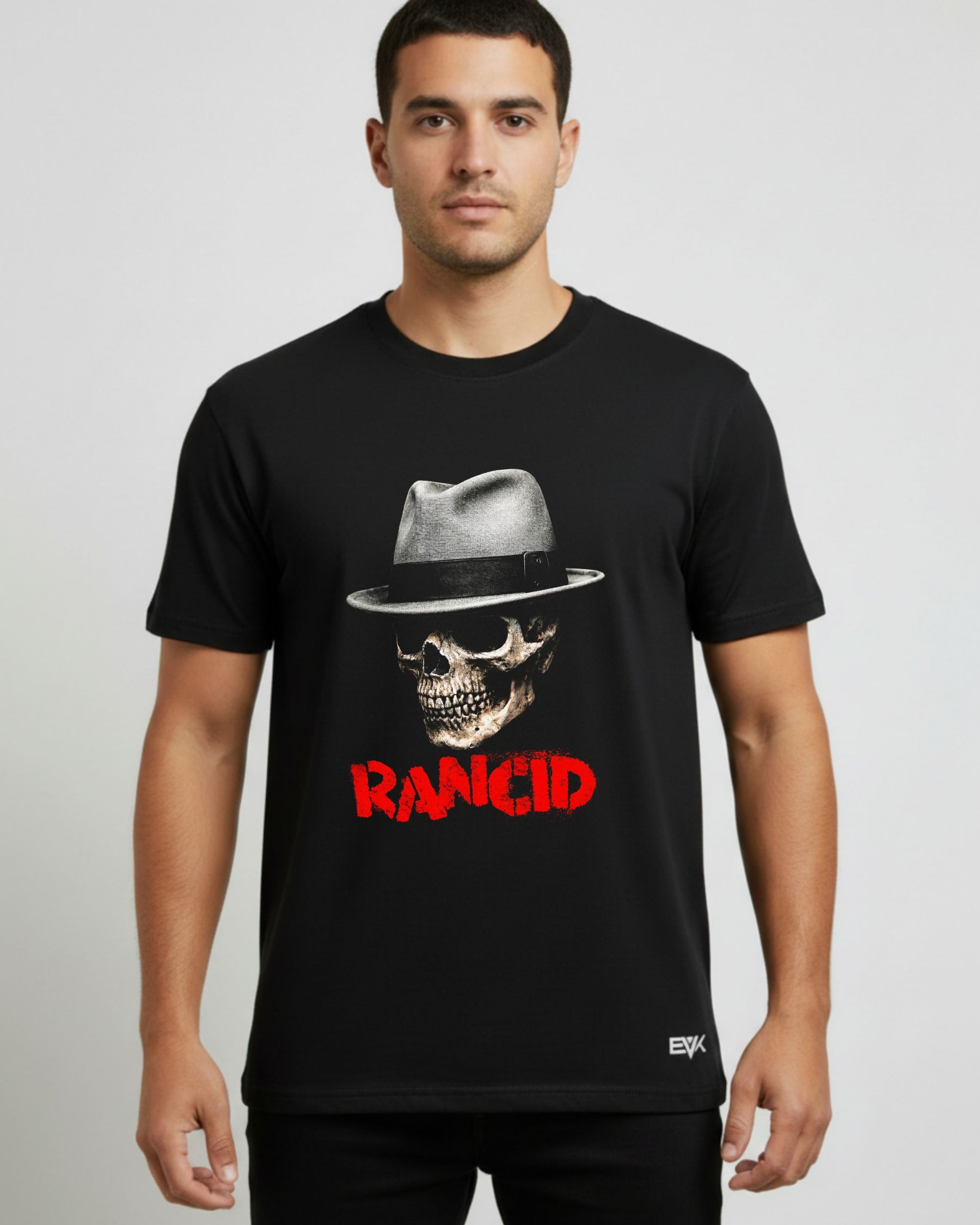 Camiseta Rancid – Skull Fedora Logo