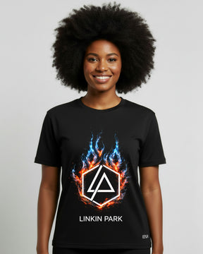 Camiseta Linkin Park – Logo Hexagon Fire