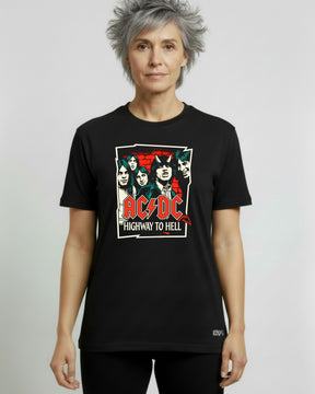 Camiseta AC/DC – Highway to Hell – Ilustração Estilizada