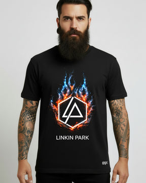 Camiseta Linkin Park – Logo Hexagon Fire