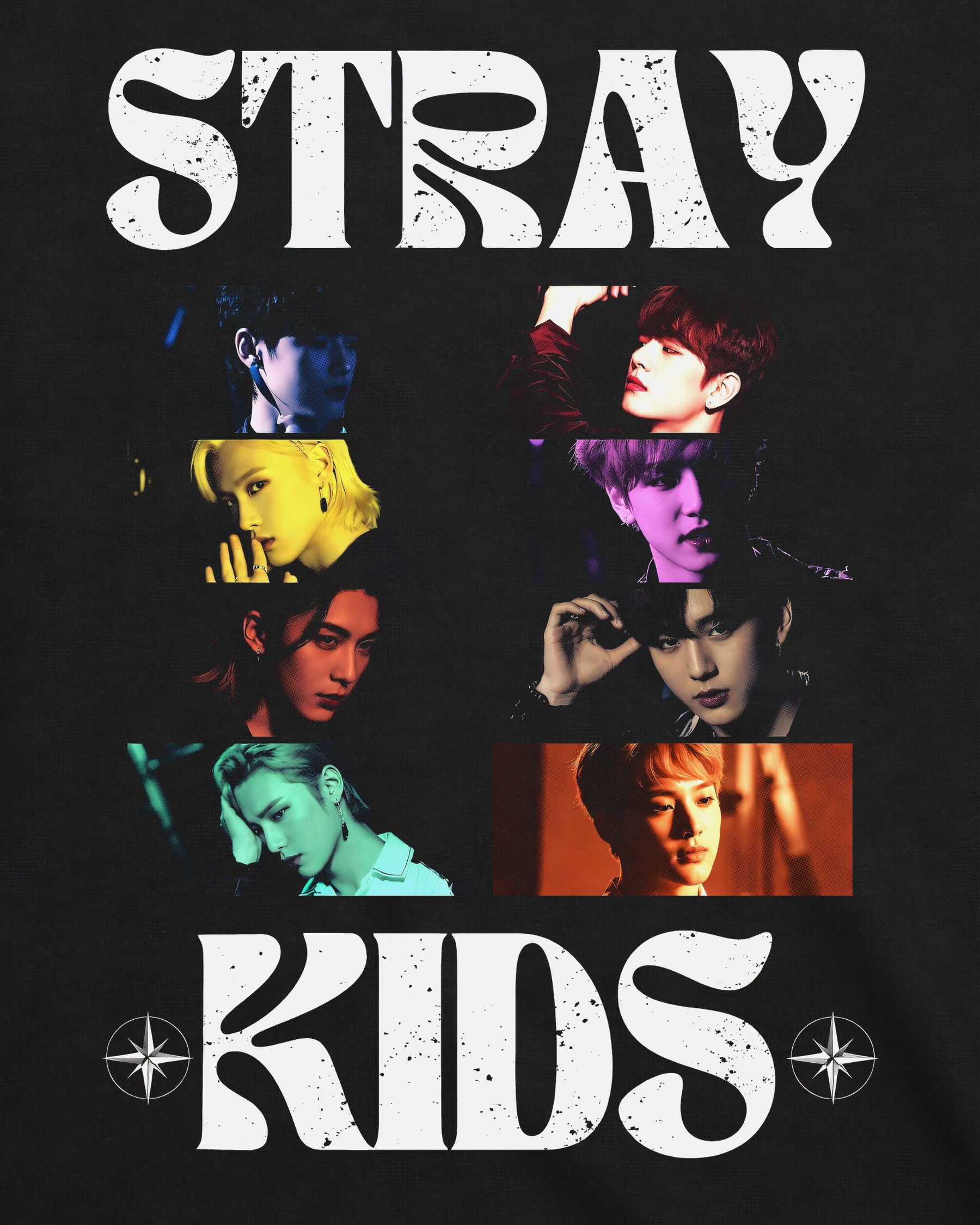 Camiseta Stray Kids – Vintage Collage