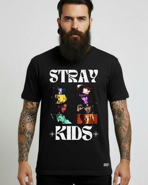 Camiseta Stray Kids – Vintage Collage
