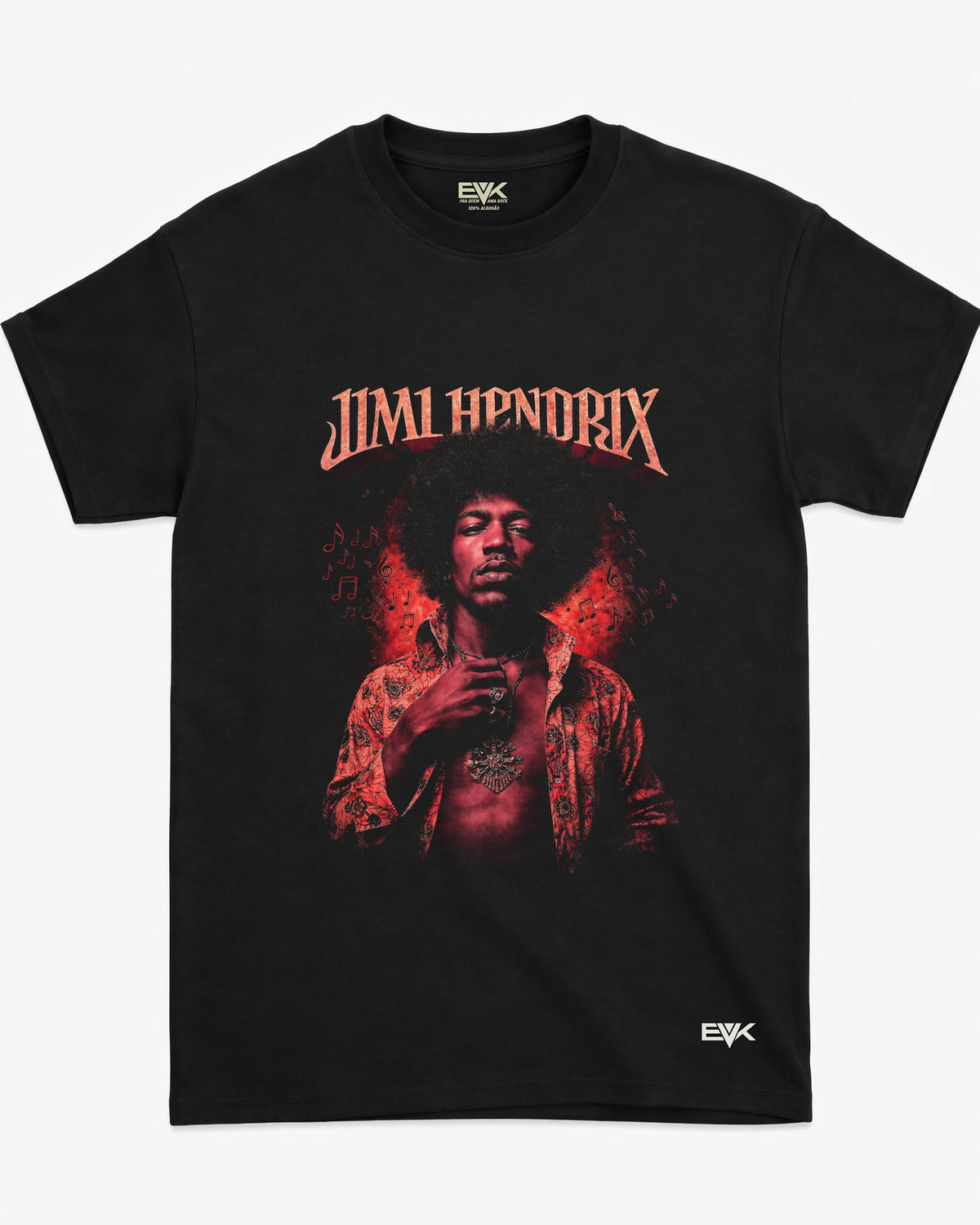 Camiseta Jimi Hendrix – Musical Notes