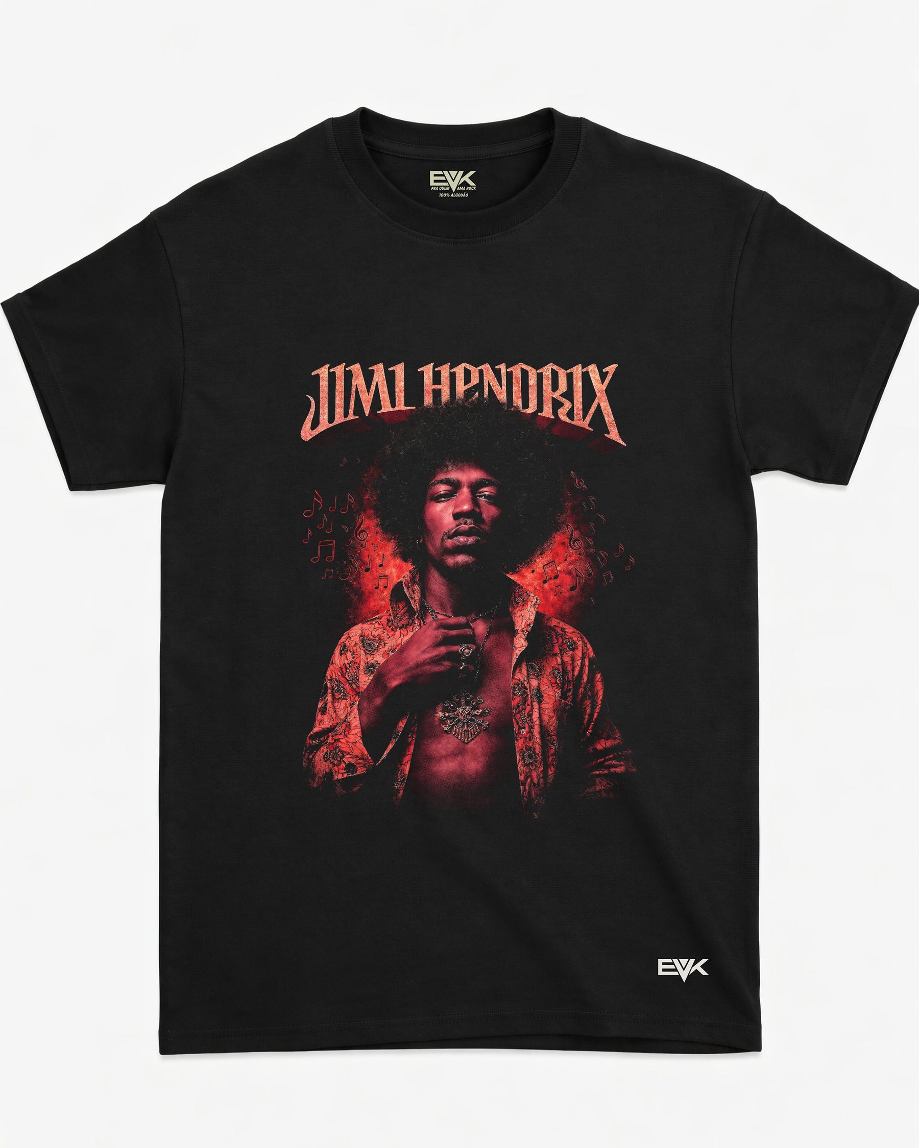 Camiseta Jimi Hendrix – Musical Notes