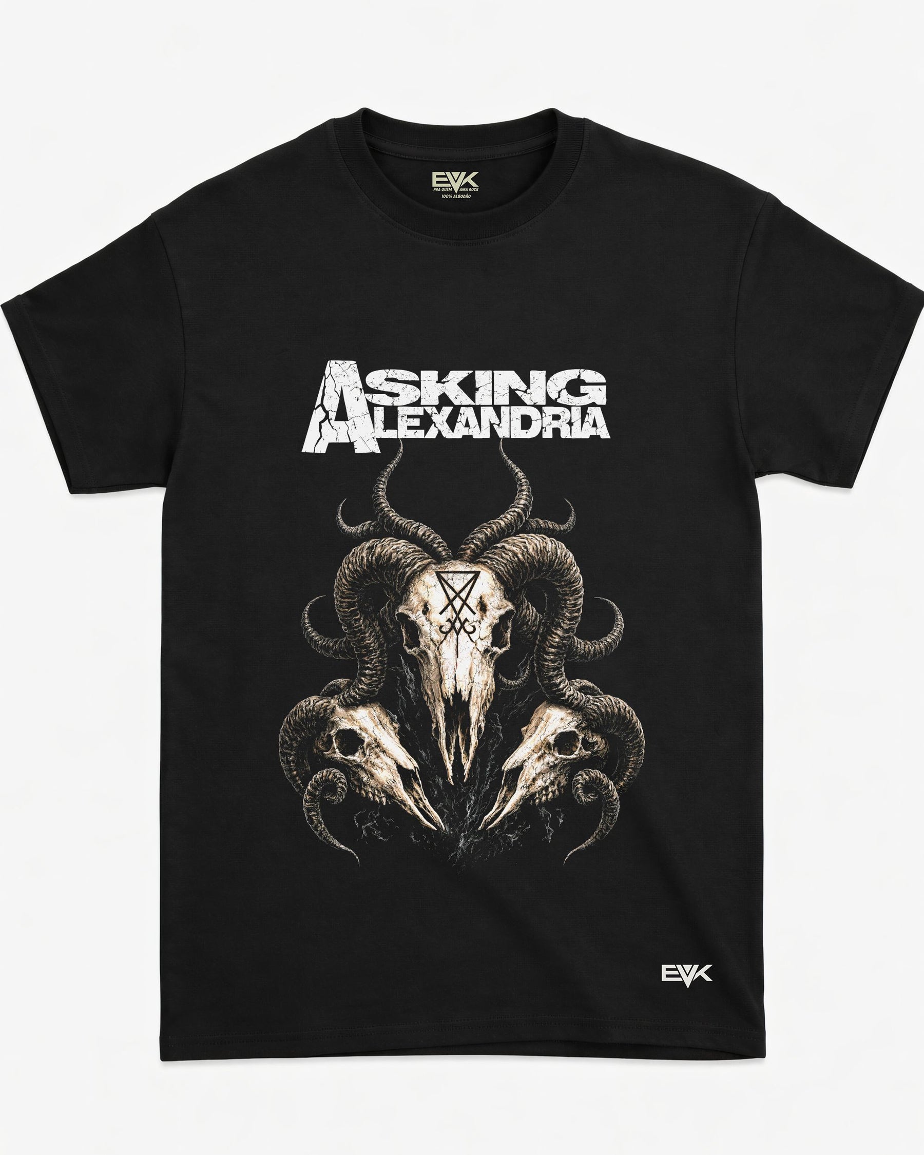 Camiseta Asking Alexandria – Horned Skulls