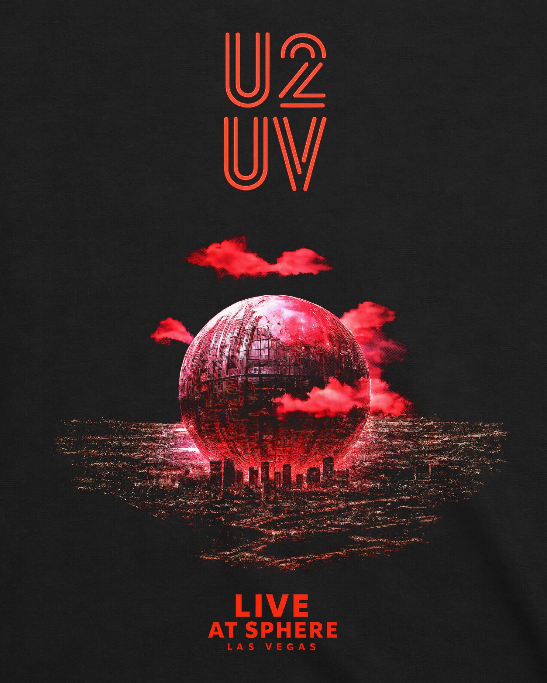 Camiseta U2 – UV Live at Sphere