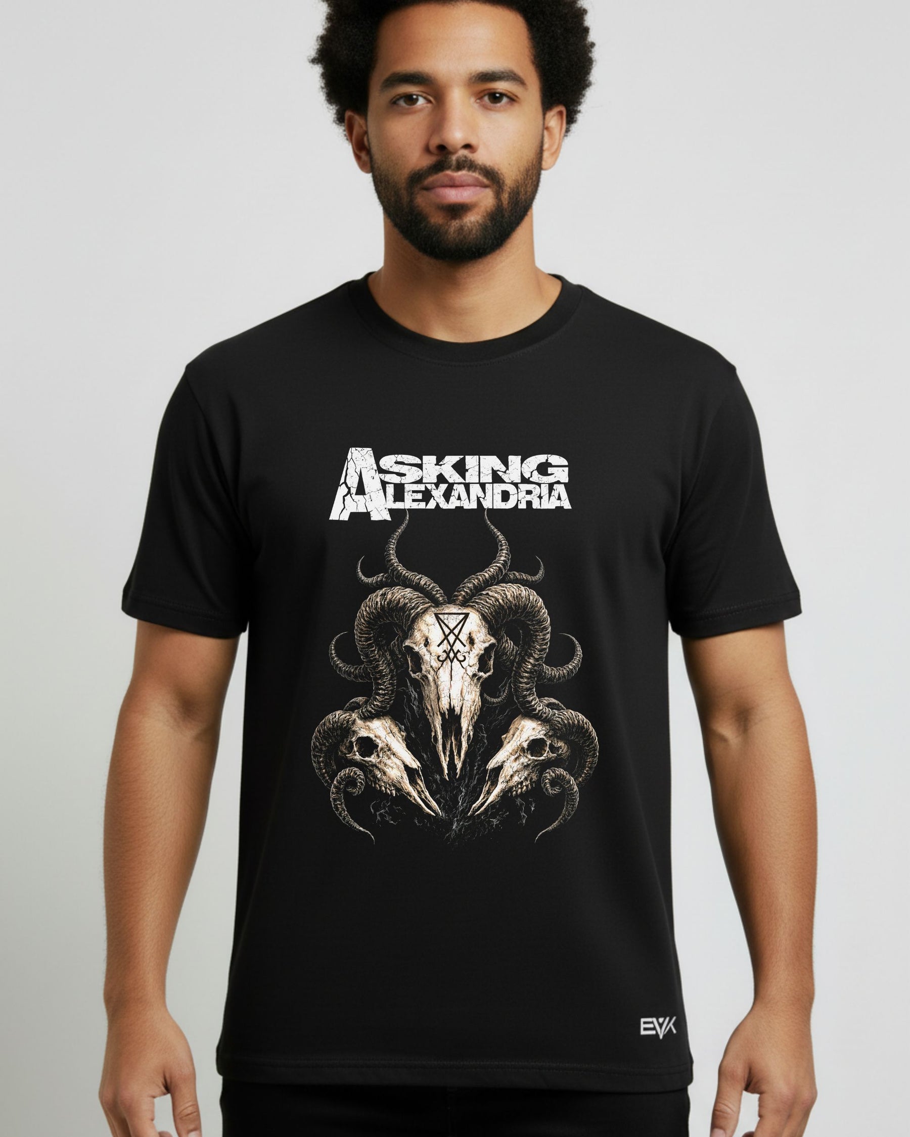 Camiseta Asking Alexandria – Horned Skulls