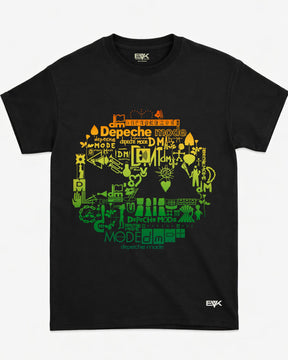 Camiseta Depeche Mode – Color Mosaic Symbols and Logos