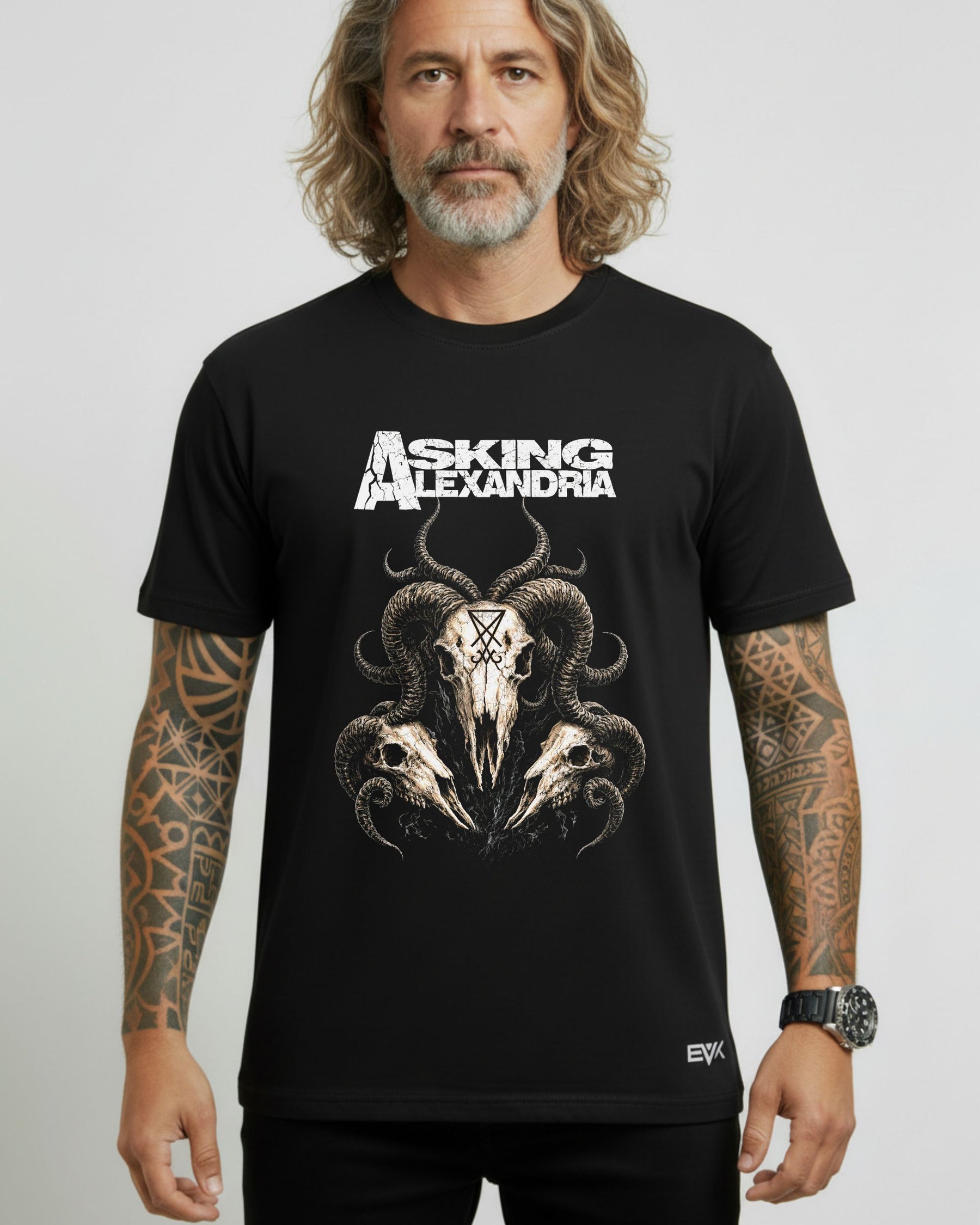 Camiseta Asking Alexandria – Horned Skulls