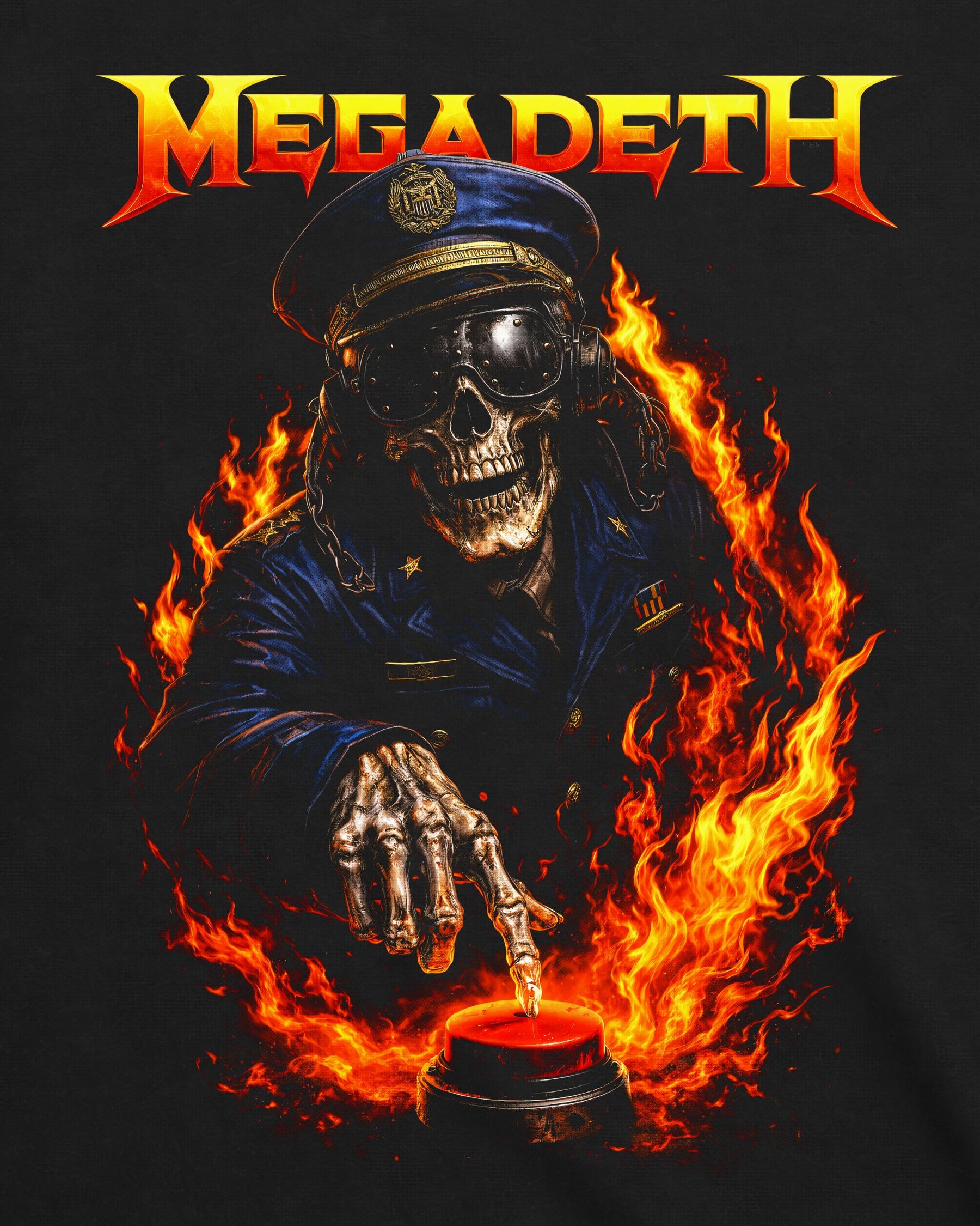 Camiseta Megadeth – The Man with the Button