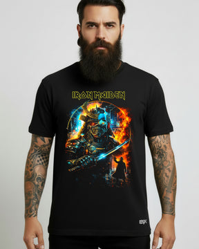 Camiseta Iron Maiden – Cyberpunk Samurai Eddie