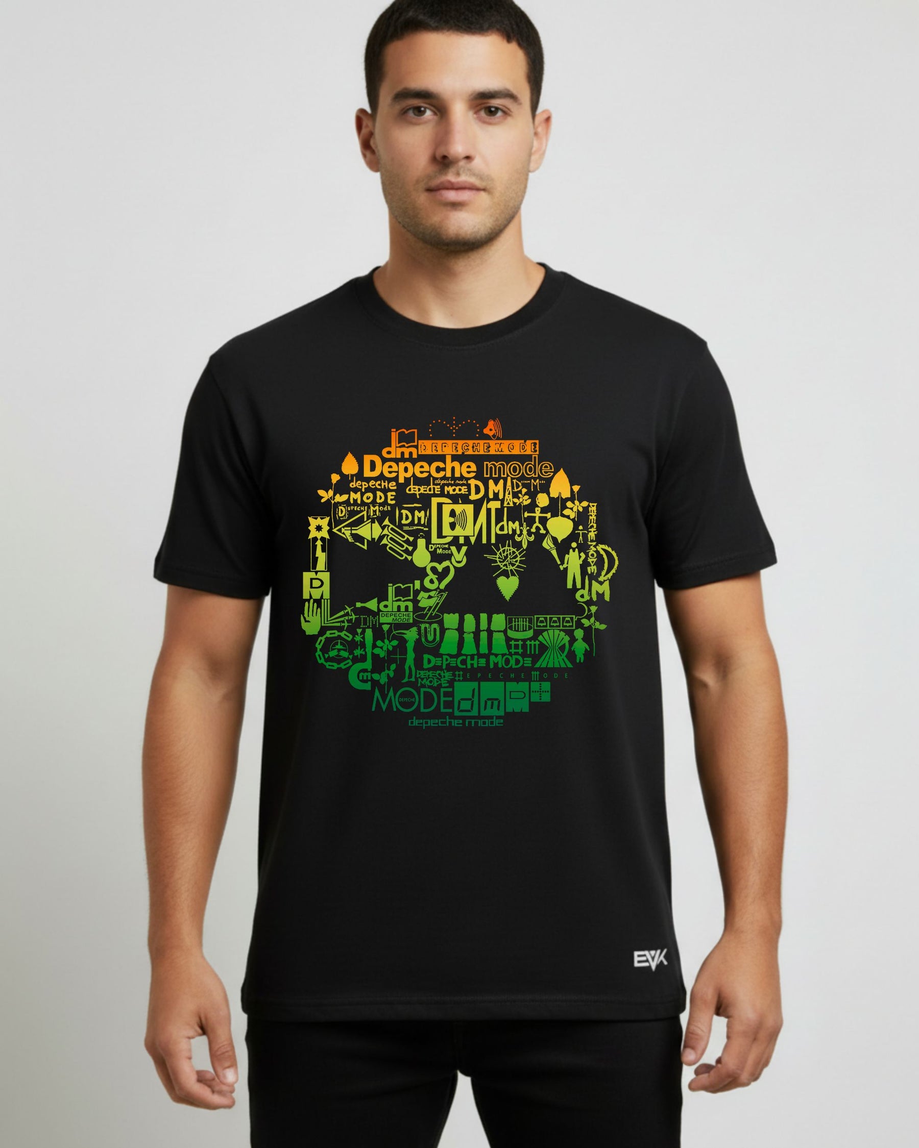 Camiseta Depeche Mode – Color Mosaic Symbols and Logos